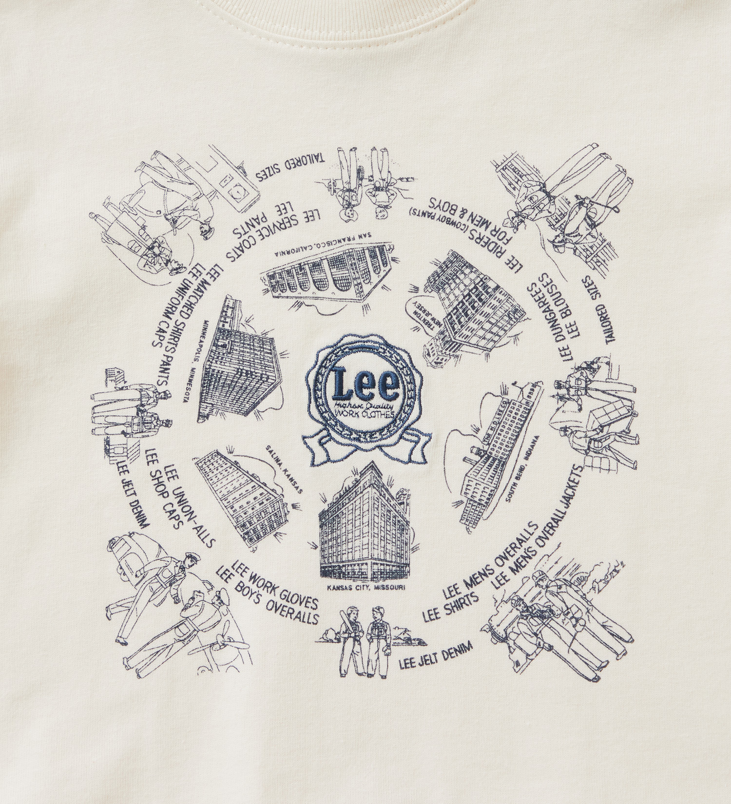 Lee(リー)の【80-100cm】ベビー LeeバンダナTシャツ|トップス/Tシャツ/カットソー/キッズ|ホワイト