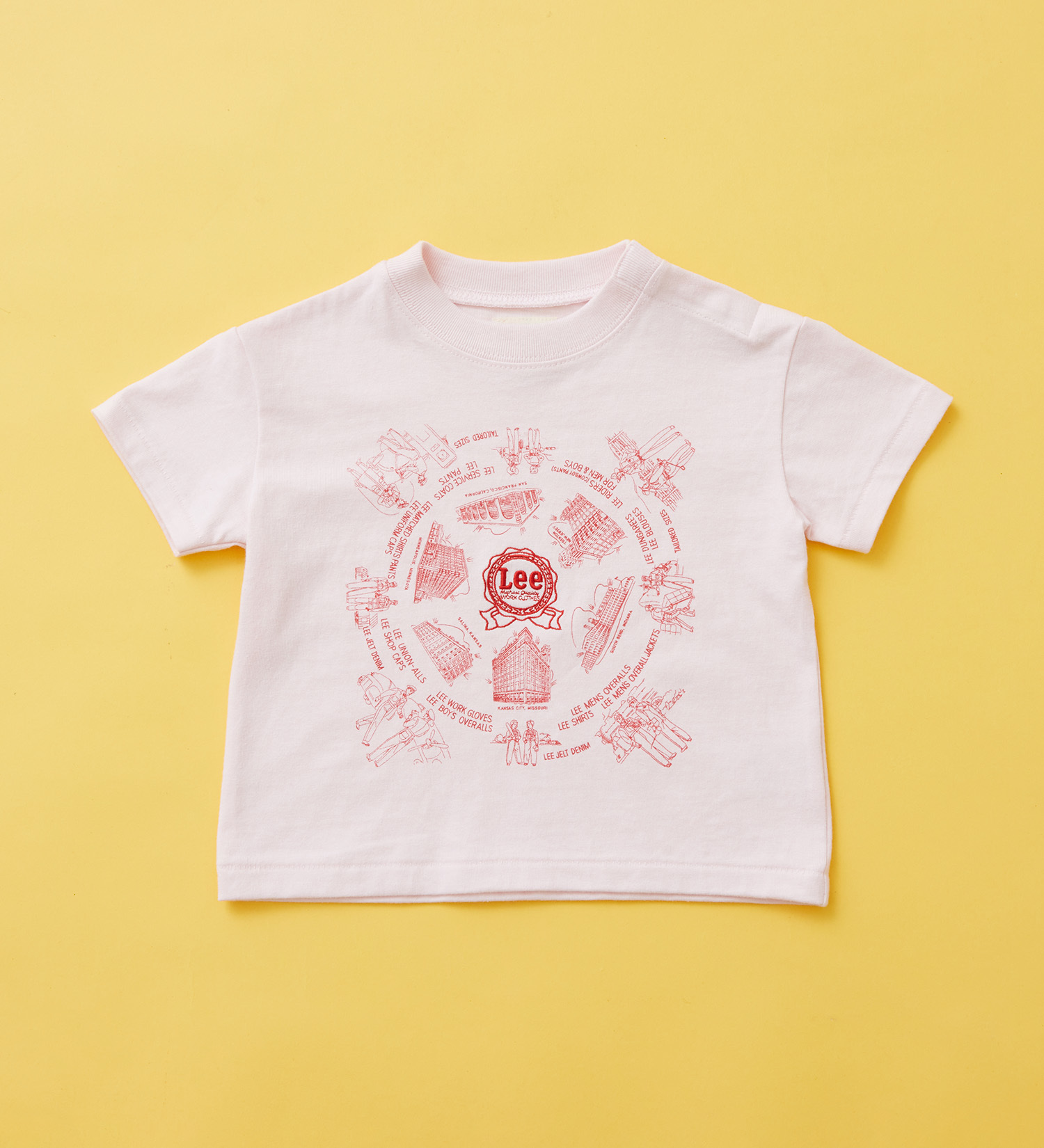 Lee(リー)の【80-100cm】ベビー LeeバンダナTシャツ|トップス/Tシャツ/カットソー/キッズ|ピンク
