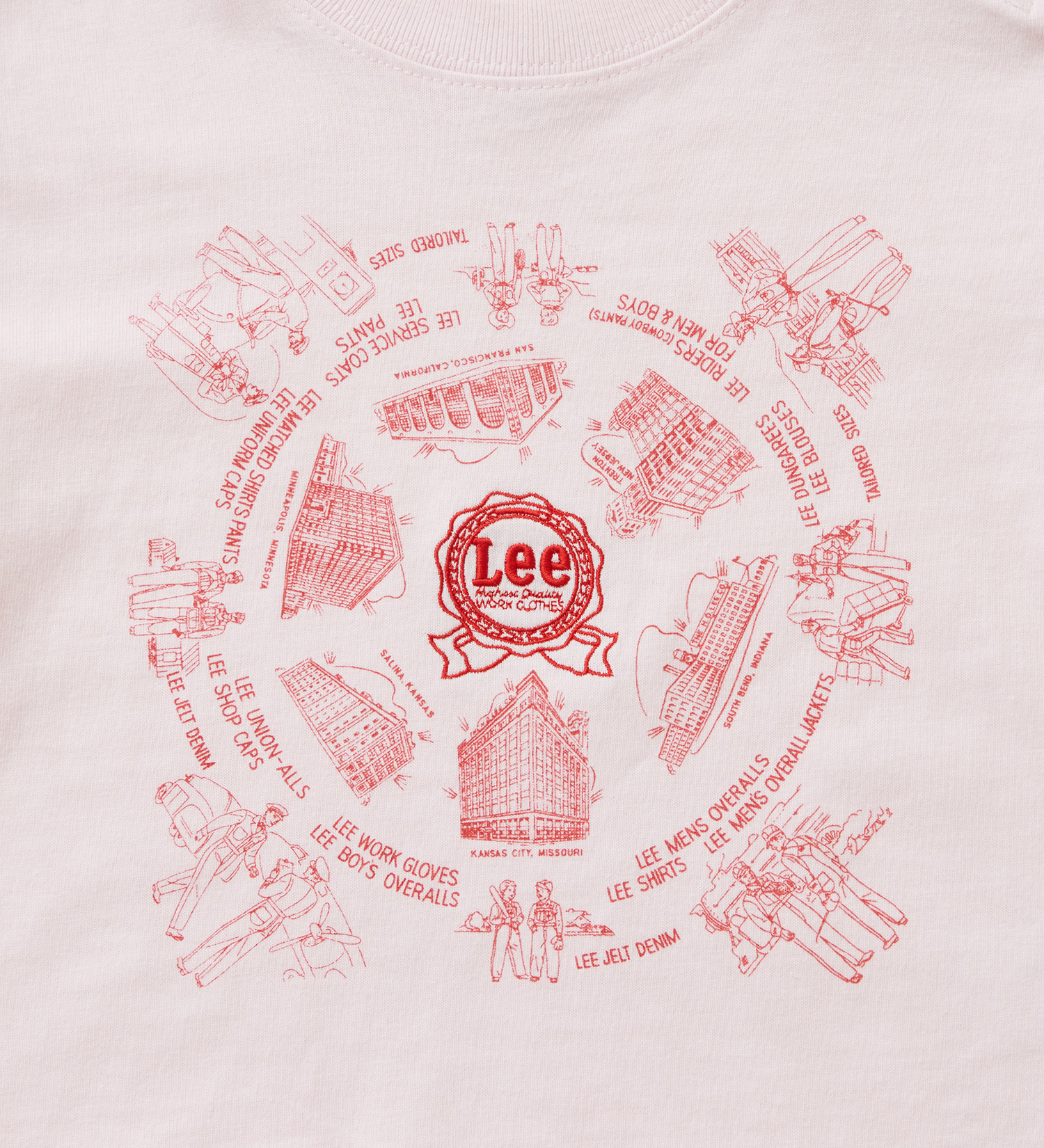 Lee(リー)の【80-100cm】ベビー LeeバンダナTシャツ|トップス/Tシャツ/カットソー/キッズ|ピンク