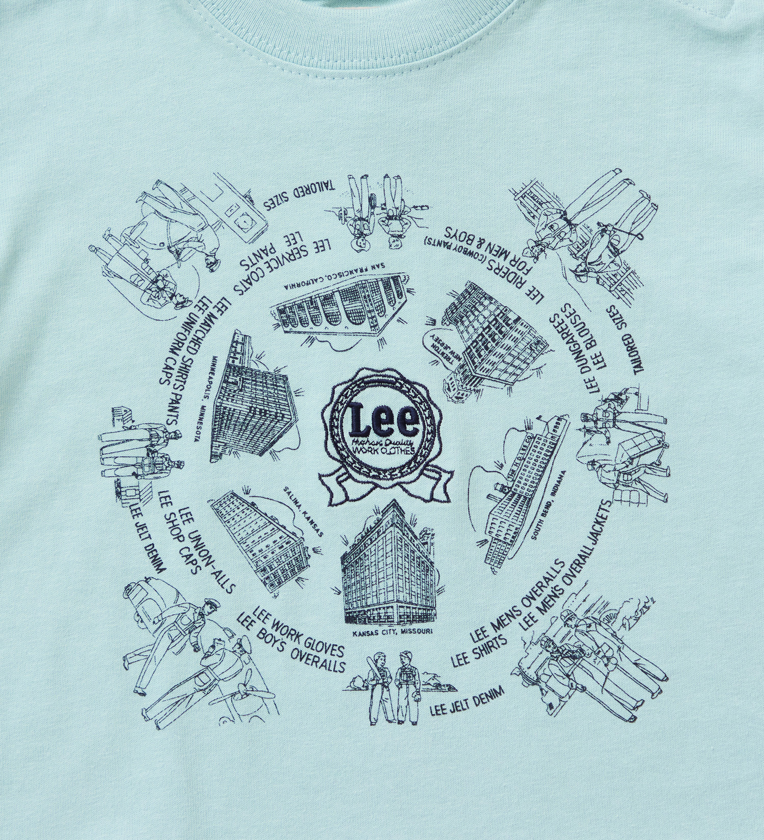 Lee(リー)の【80-100cm】ベビー LeeバンダナTシャツ|トップス/Tシャツ/カットソー/キッズ|ブルー