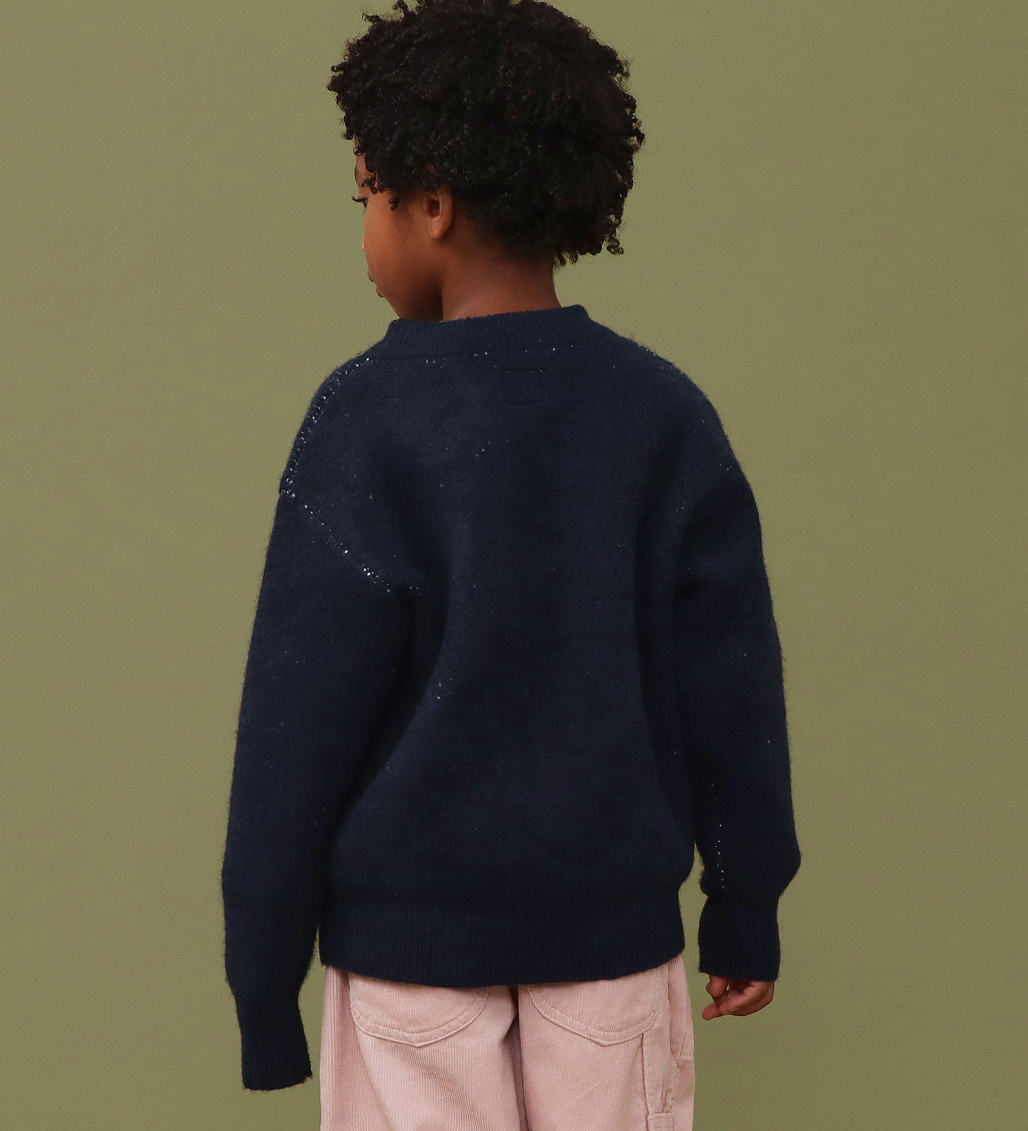 Lee(リー)の【110-150cm】キッズ Leeロゴ ニットセーター|トップス/ニット/セーター/キッズ|ネイビー
