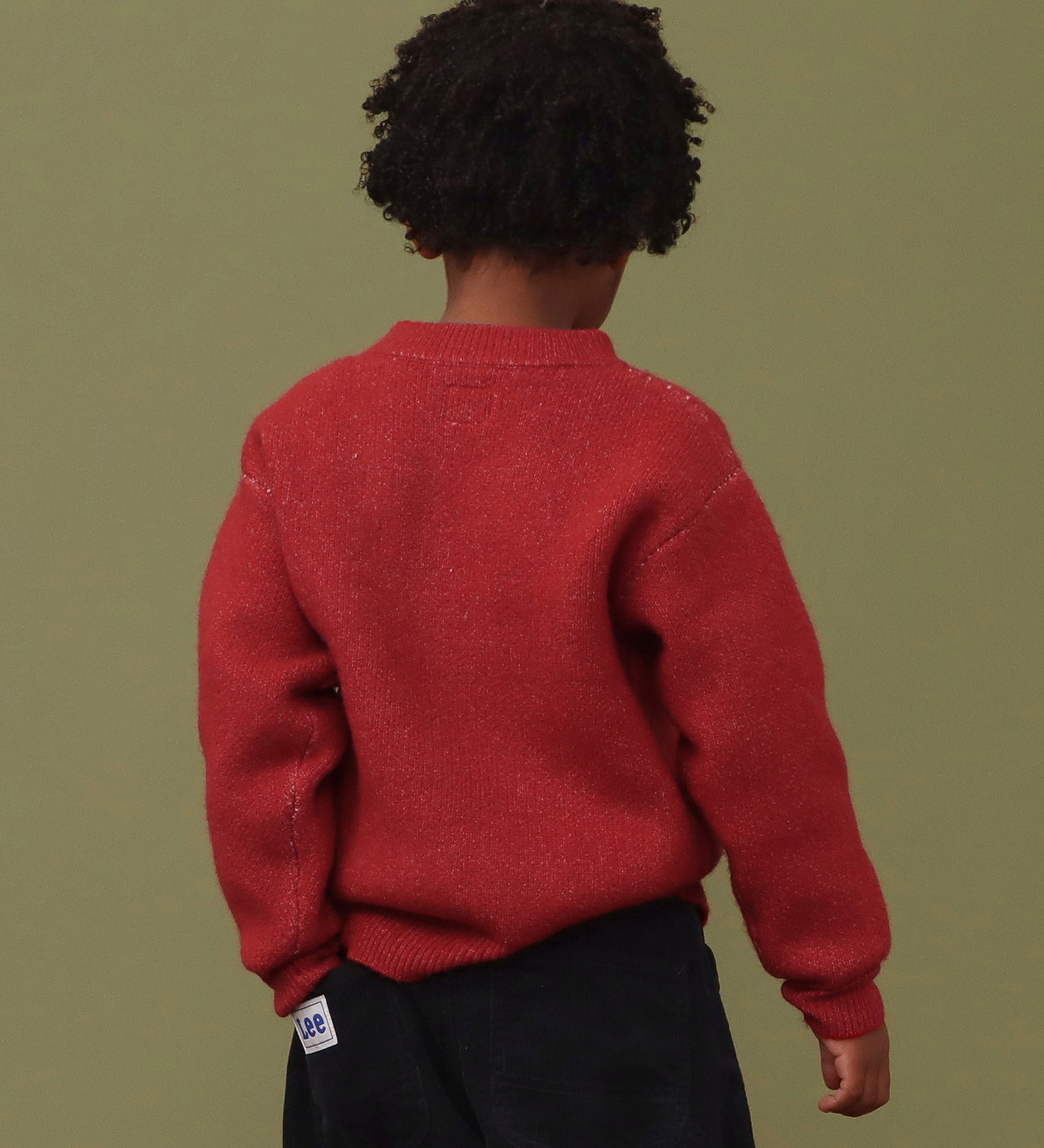 Lee(リー)の【110-150cm】キッズ Leeロゴ ニットセーター|トップス/ニット/セーター/キッズ|レッド