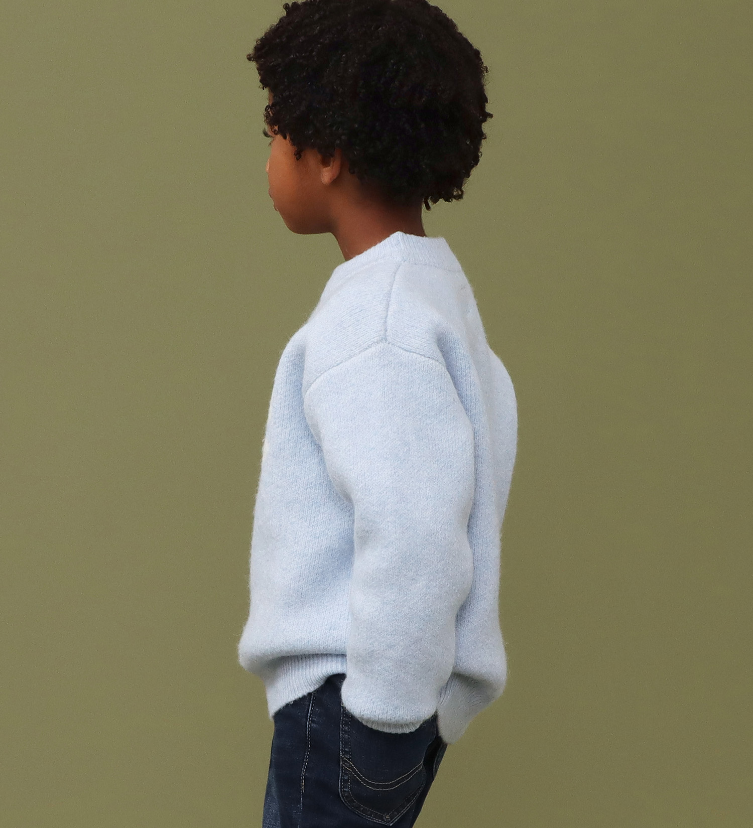 Lee(リー)の【110-150cm】キッズ Leeロゴ ニットセーター|トップス/ニット/セーター/キッズ|ブルー