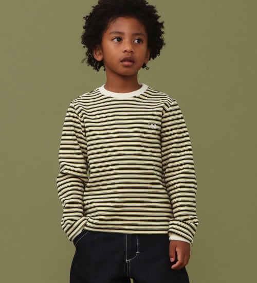 Lee(リー)の【110-150cm】キッズ ストライプ 長袖Tee|トップス/Tシャツ/カットソー/キッズ|イエロー