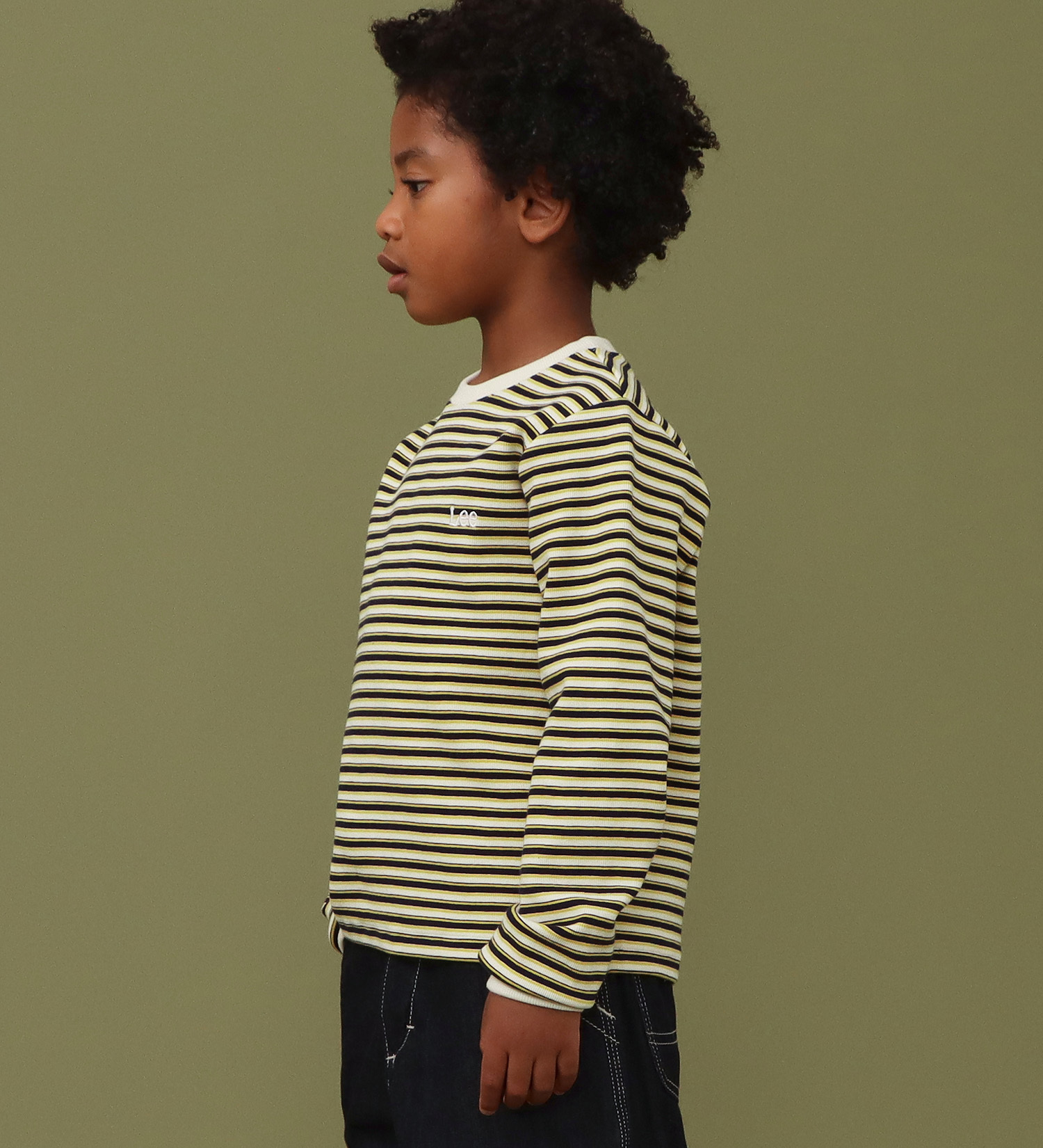 Lee(リー)の【110-150cm】キッズ ストライプ 長袖Tee|トップス/Tシャツ/カットソー/キッズ|イエロー