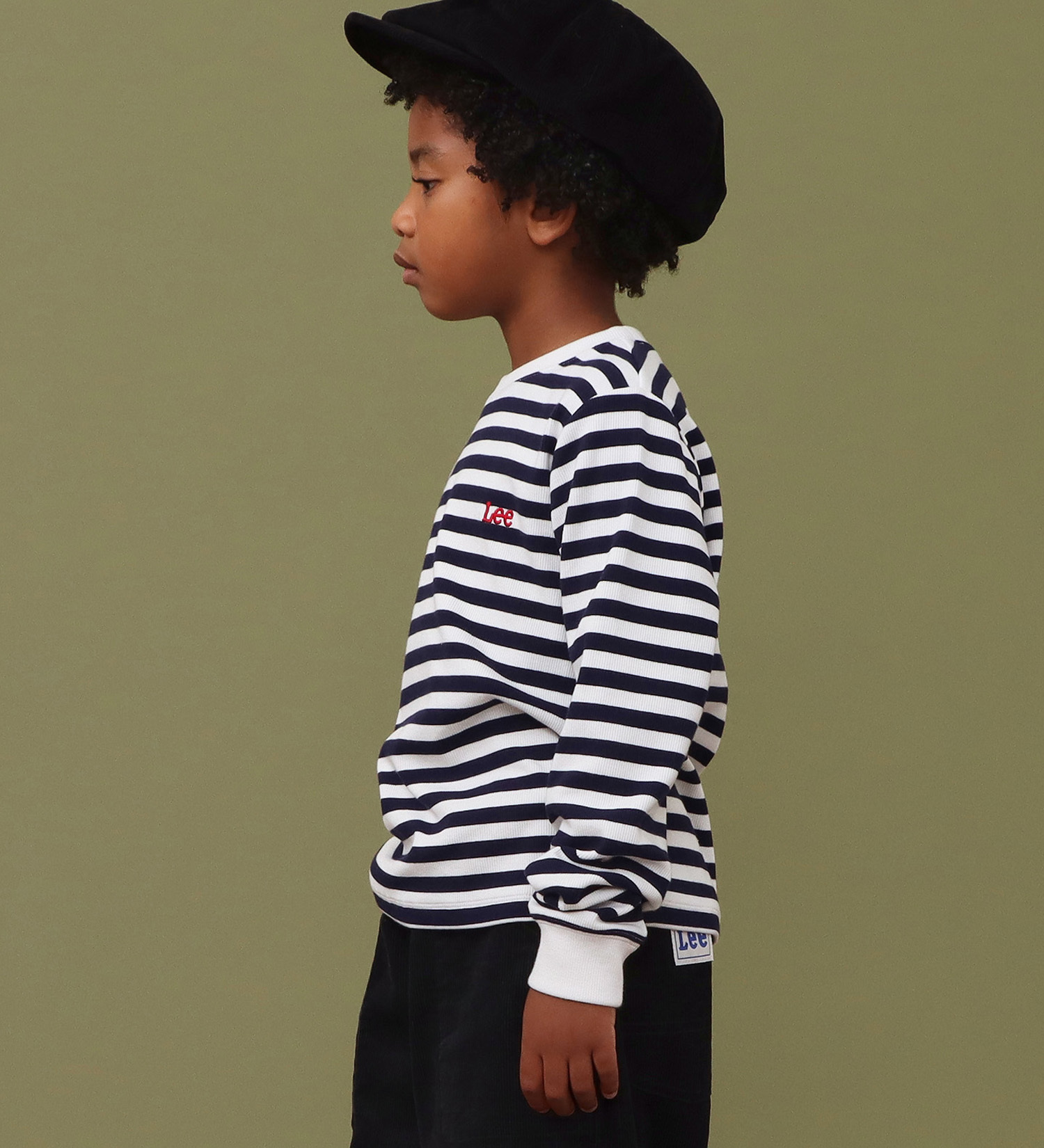 Lee(リー)の【110-150cm】キッズ ストライプ 長袖Tee|トップス/Tシャツ/カットソー/キッズ|ホワイト