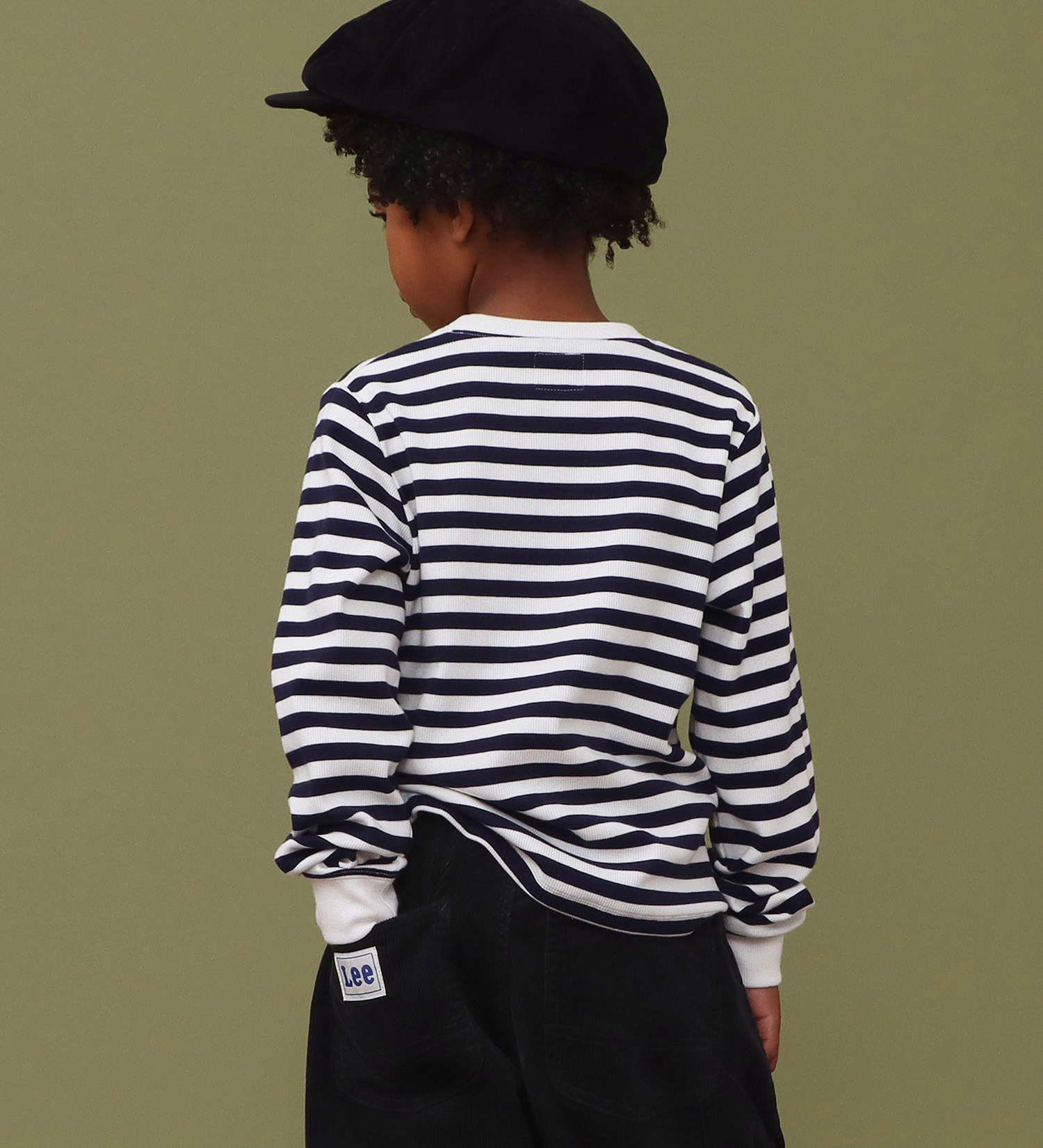 Lee(リー)の【110-150cm】キッズ ストライプ 長袖Tee|トップス/Tシャツ/カットソー/キッズ|ホワイト