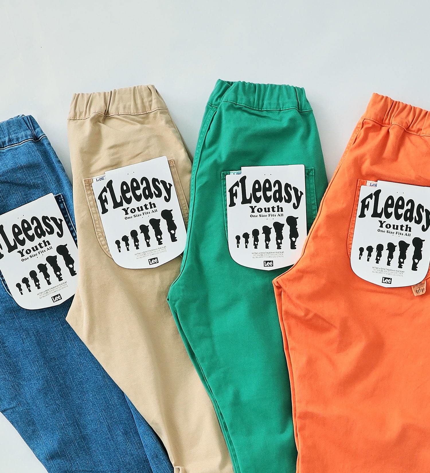 Lee(リー)の【1サイズでカバーできる】キッズ FLeeasy イージーパンツ|パンツ/パンツ/キッズ|中色ブルー