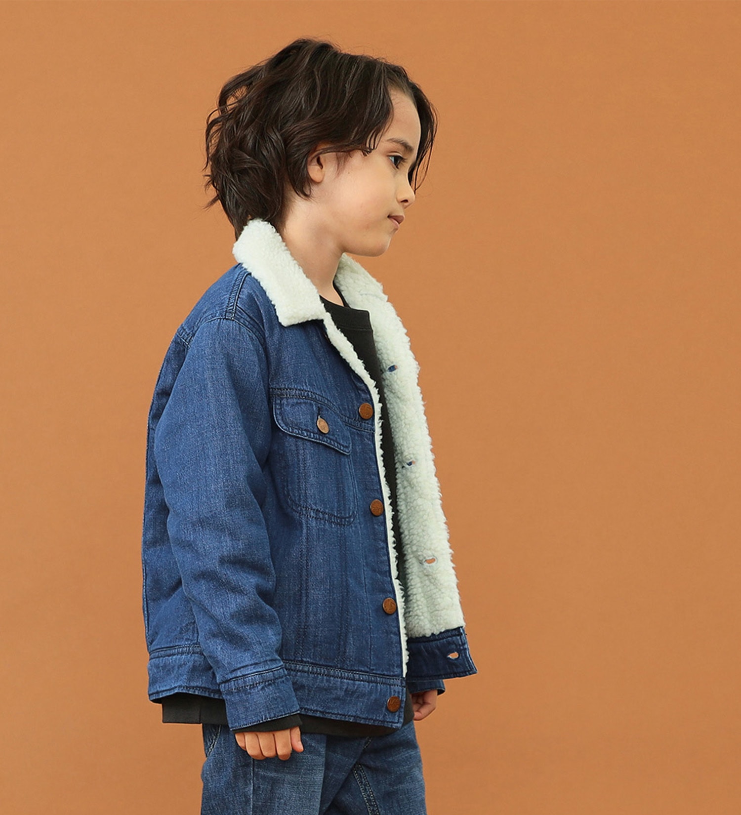 Lee(リー)の【OUTER FAIR 10％OFF】【110-150cm】キッズ ボアストームライダー|ジャケット/アウター/デニムジャケット/キッズ|中色ブルー