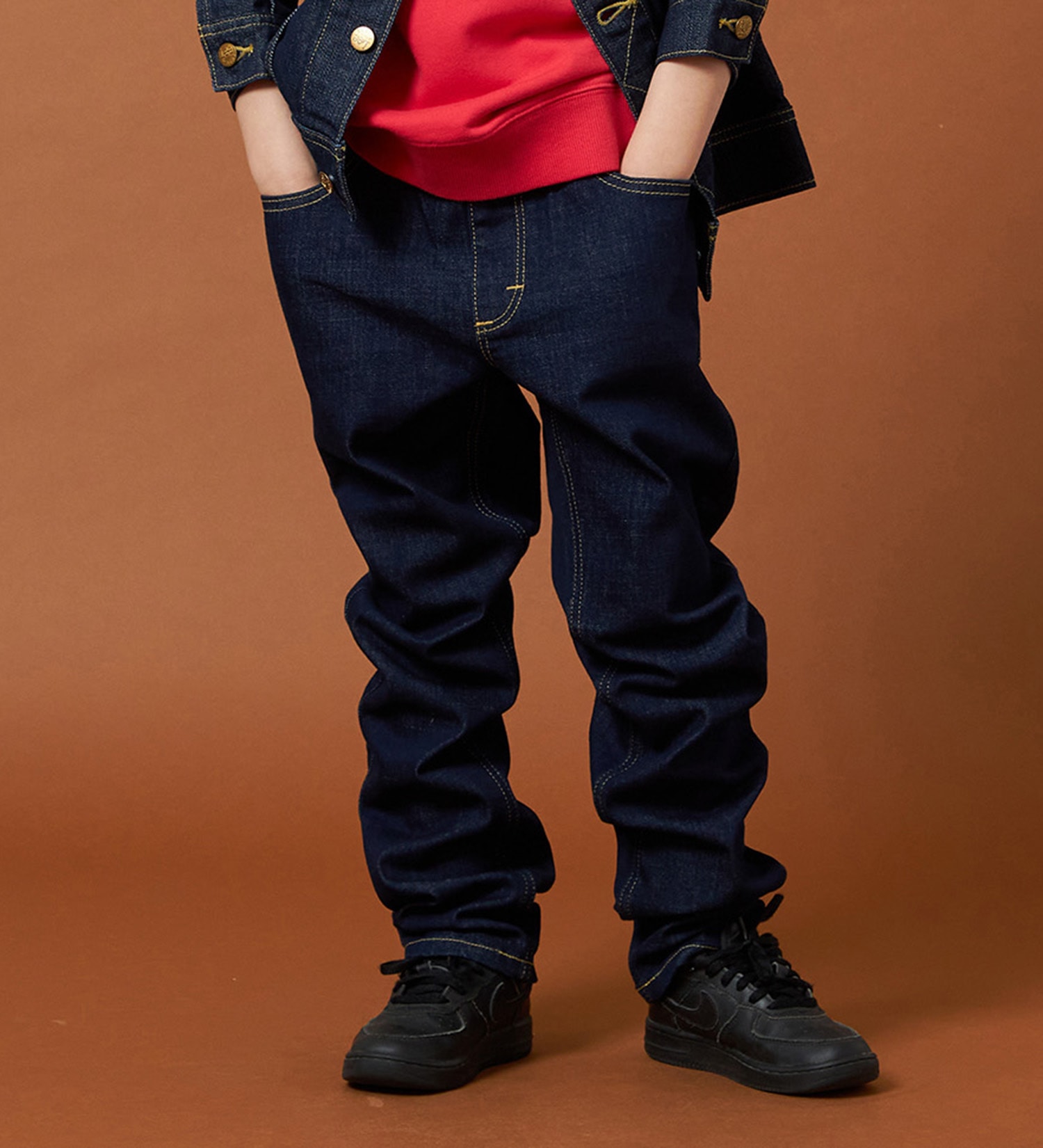 Lee(リー)の【110-160cm】キッズ ストレッチストレートデニムパンツ|パンツ/デニムパンツ/キッズ|インディゴブルー