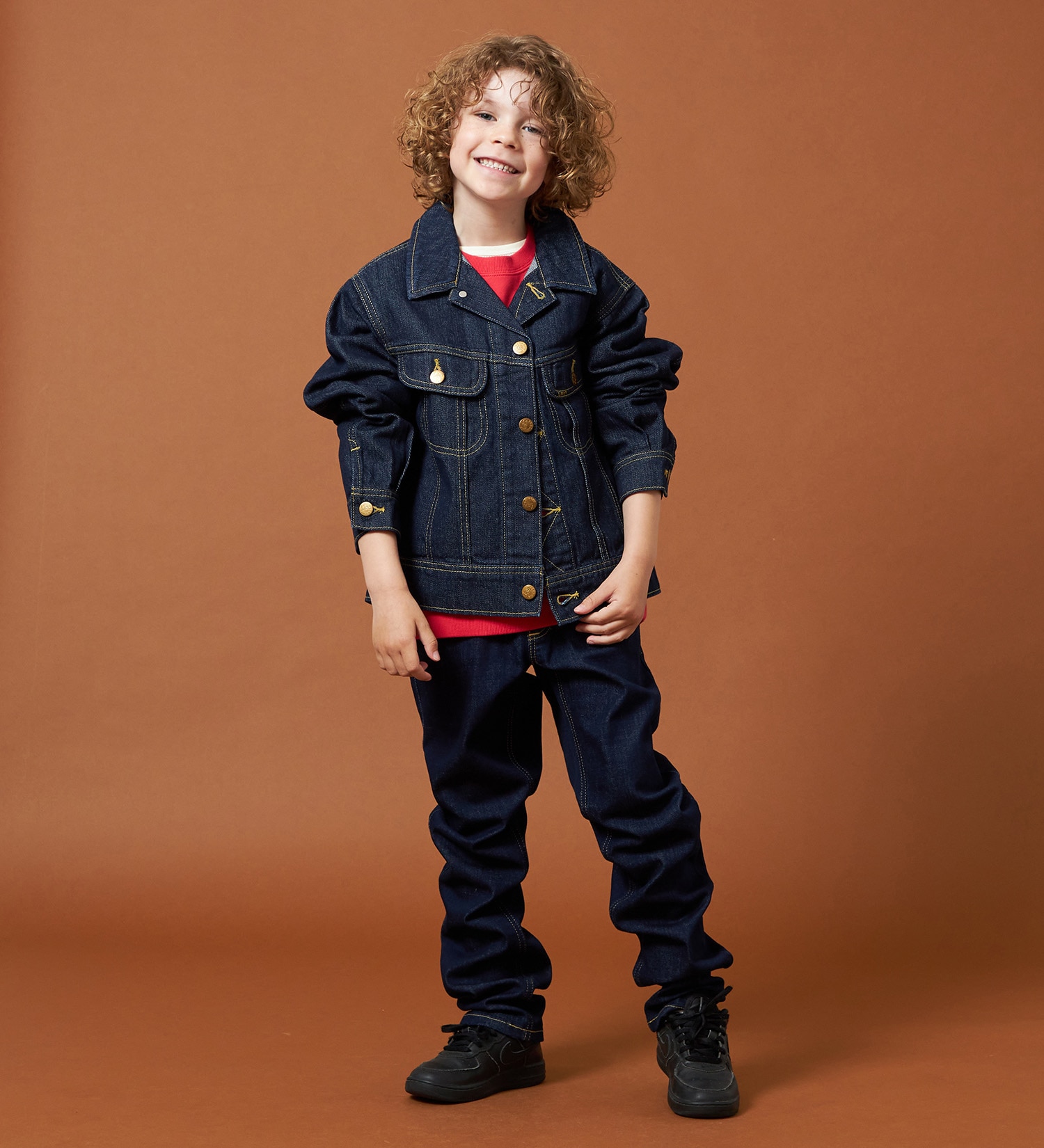 Lee(リー)の【110-160cm】キッズ ストレッチストレートデニムパンツ|パンツ/デニムパンツ/キッズ|インディゴブルー