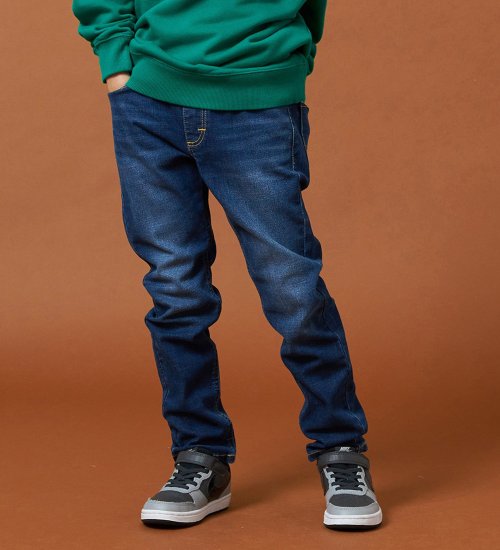 Lee(リー)の【110-160cm】キッズ ストレッチストレートデニムパンツ|パンツ/デニムパンツ/キッズ|中色ブルー