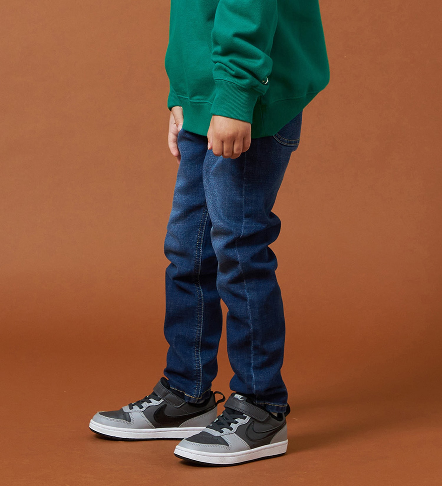 Lee(リー)の【110-160cm】キッズ ストレッチストレートデニムパンツ|パンツ/デニムパンツ/キッズ|中色ブルー