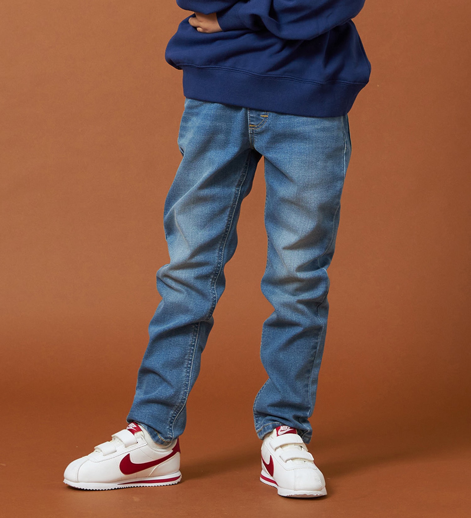 Lee(リー)の【110-160cm】キッズ ストレッチストレートデニムパンツ|パンツ/デニムパンツ/キッズ|淡色ブルー