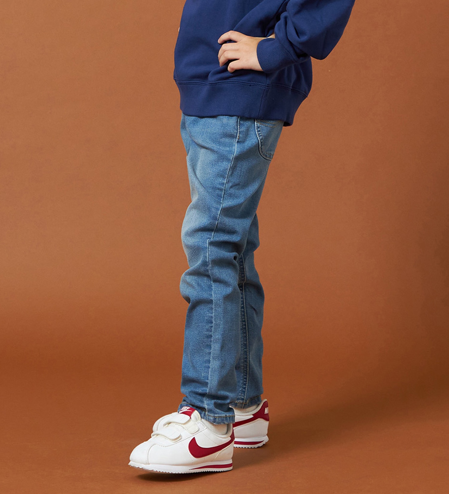Lee(リー)の【110-160cm】キッズ ストレッチストレートデニムパンツ|パンツ/デニムパンツ/キッズ|淡色ブルー