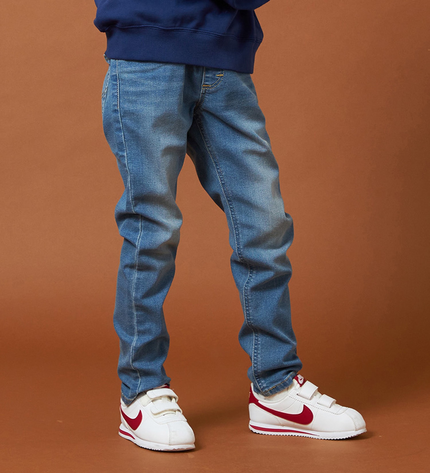 Lee(リー)の【110-160cm】キッズ ストレッチストレートデニムパンツ|パンツ/デニムパンツ/キッズ|淡色ブルー