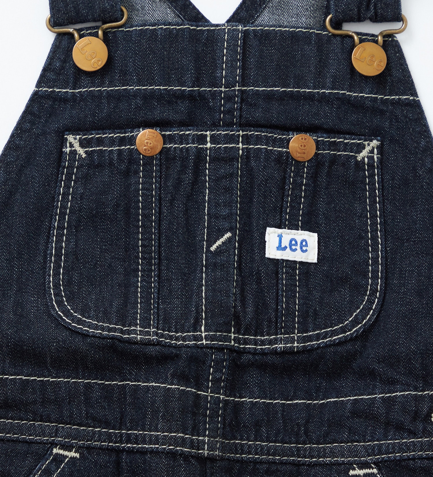 Lee(リー)の【80-100cm】ベビー オーバーオール 高品質綿100%|オールインワン/サロペット/オーバーオール/キッズ|インディゴブルー