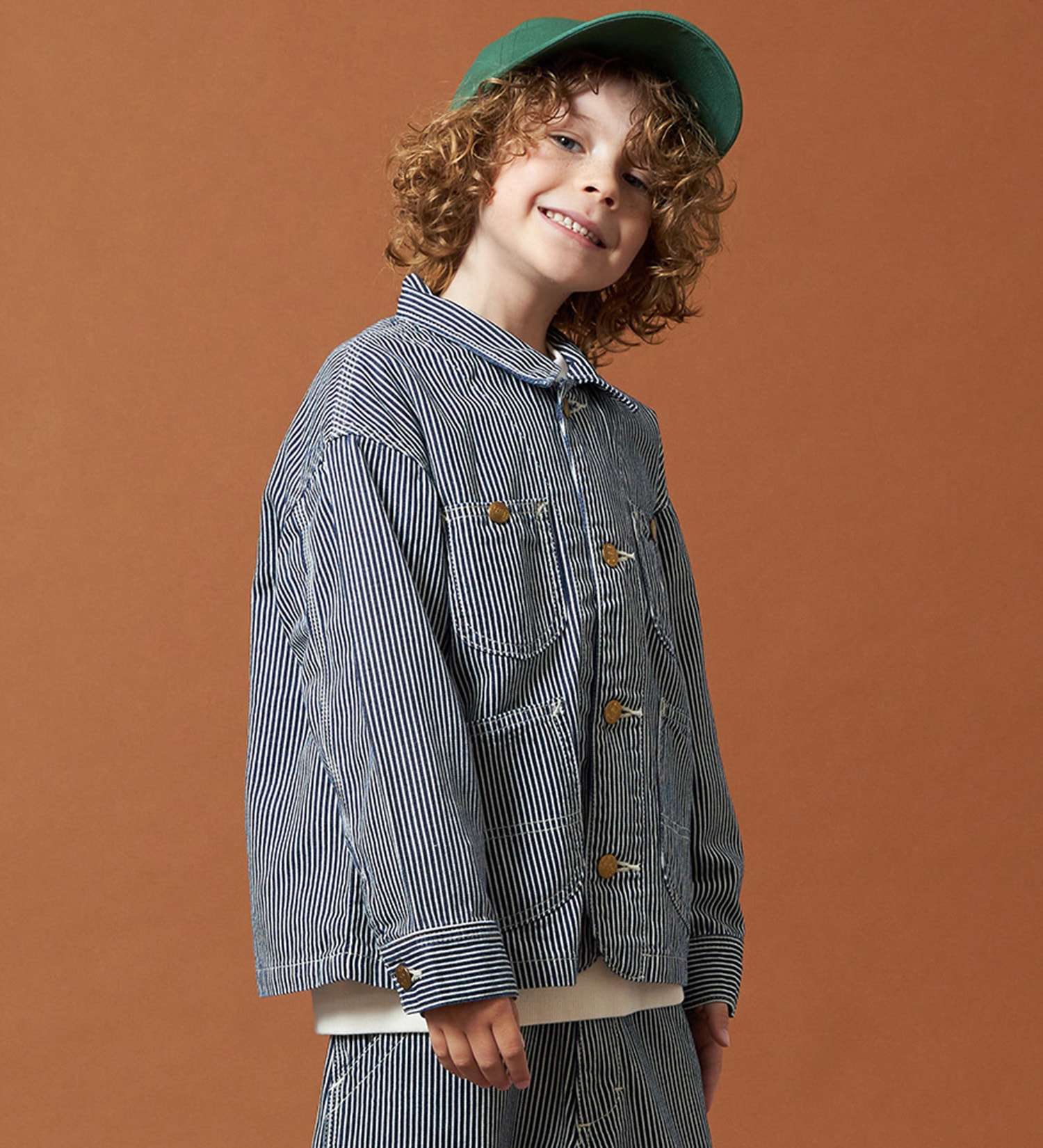 Lee(リー)の【110-160cm】キッズ ロコジャケット/カバーオール 高品質綿100%|ジャケット/アウター/カバーオール/キッズ|ヒッコリー