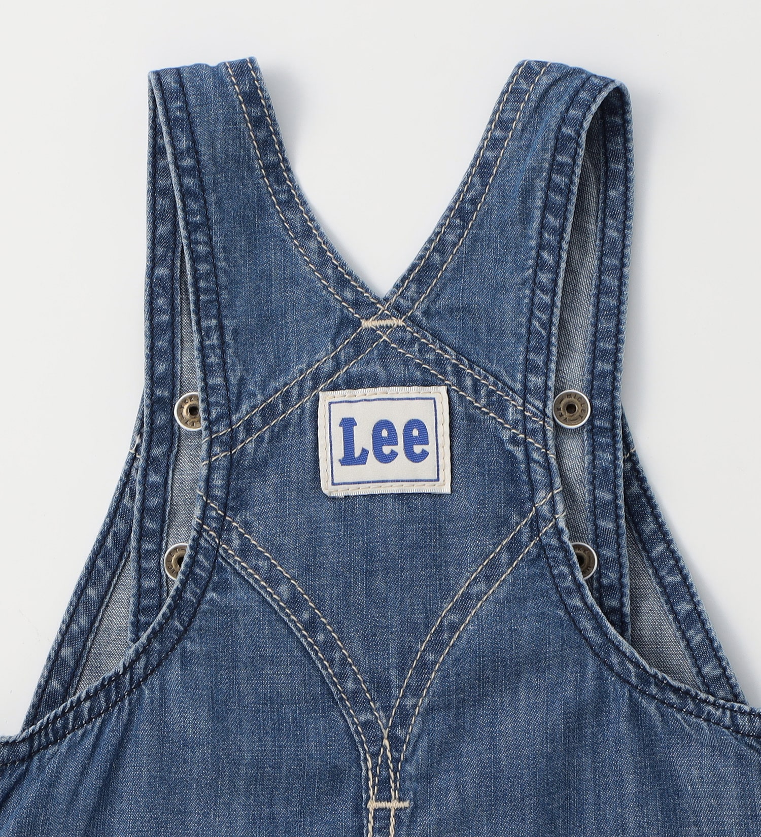 Lee(リー)の【70-90cm】ベビー ファーストデニムオーバーオールスカート|オールインワン/ジャンパースカート/キッズ|中色ブルー