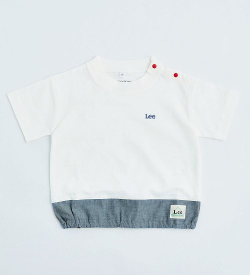 【WINTER SALE】【80-100cm】ベビー＆キッズ　裾切り替え半袖Tシャツ（親子リンク対応）