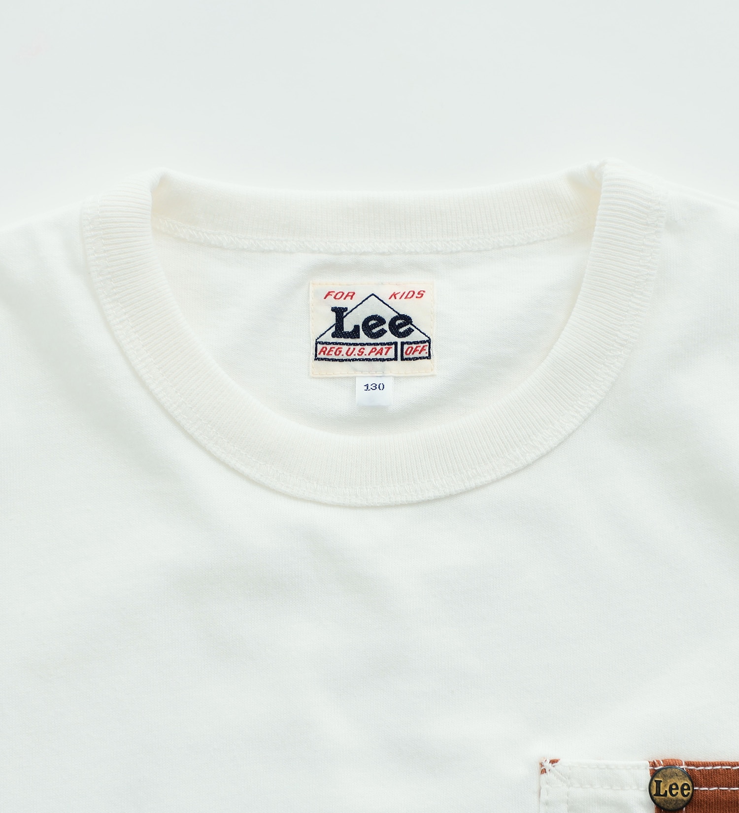 Lee(リー)の【おまとめ割対象】【110-150cm】キッズ ウシ柄ポケット半袖Tシャツ|トップス/Tシャツ/カットソー/キッズ|ホワイト