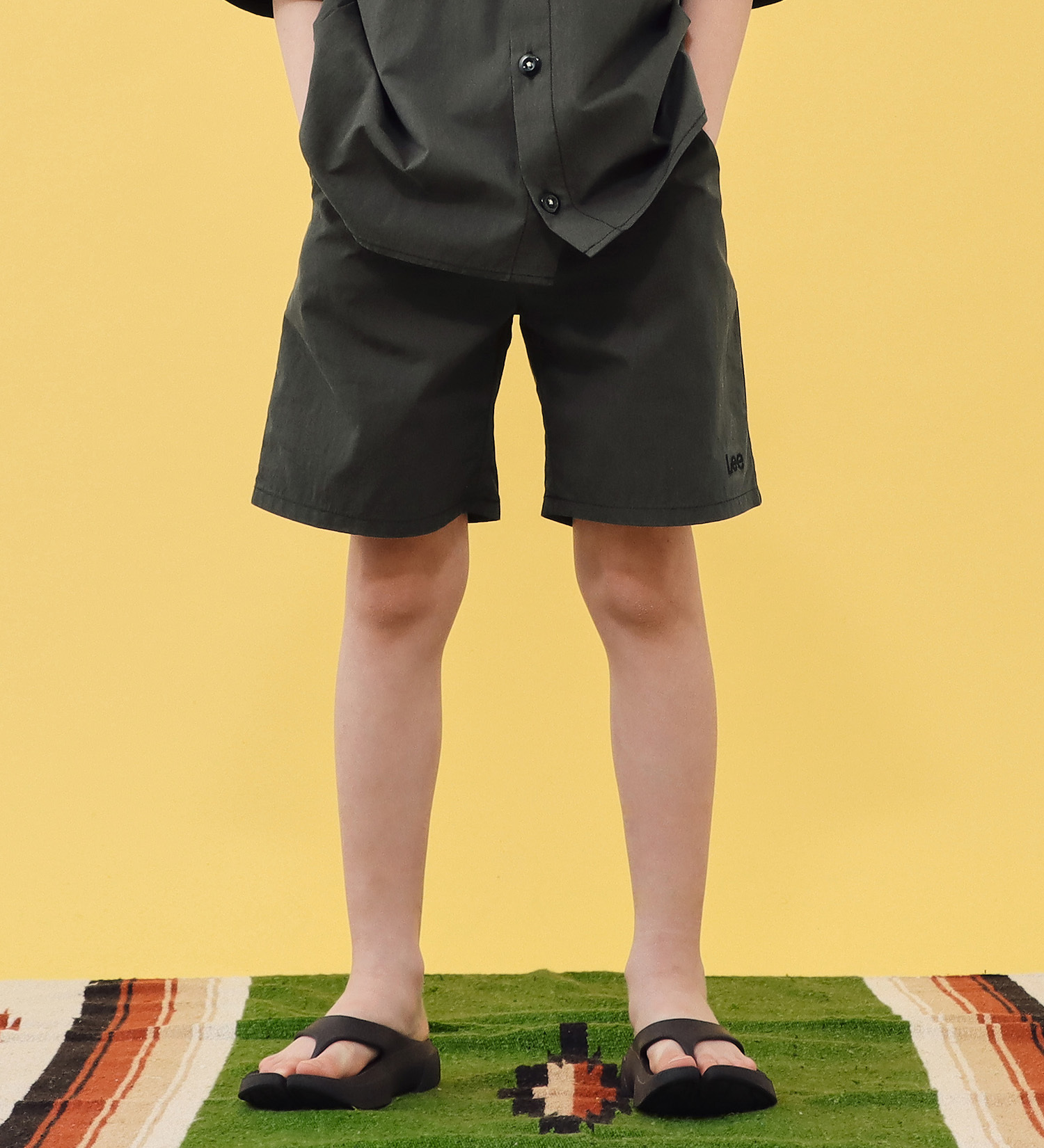 Lee(リー)の【110-160cm】キッズ アスレチックショーツ|パンツ/パンツ/キッズ|ブラック