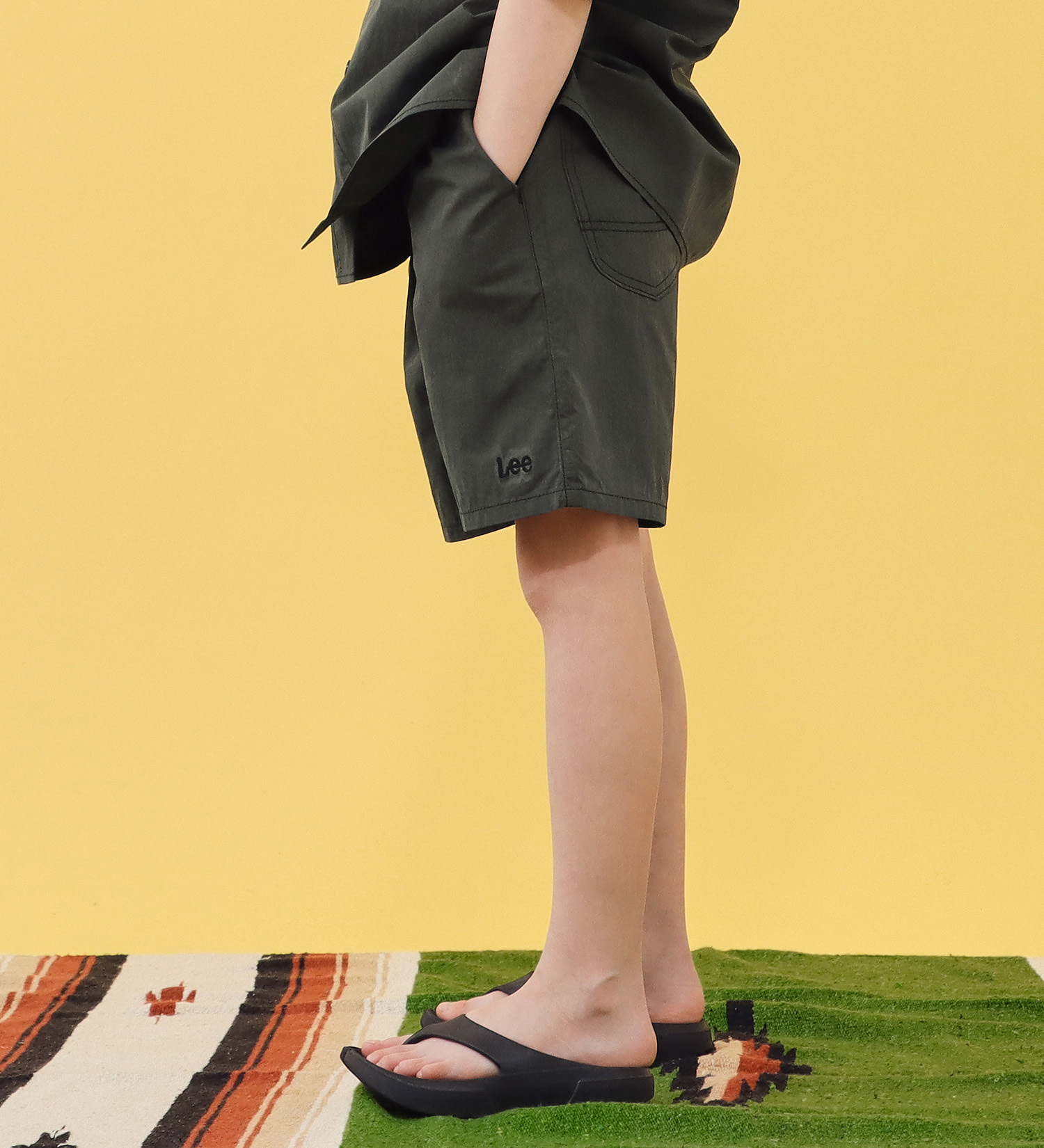 Lee(リー)の【110-160cm】キッズ アスレチックショーツ|パンツ/パンツ/キッズ|ブラック