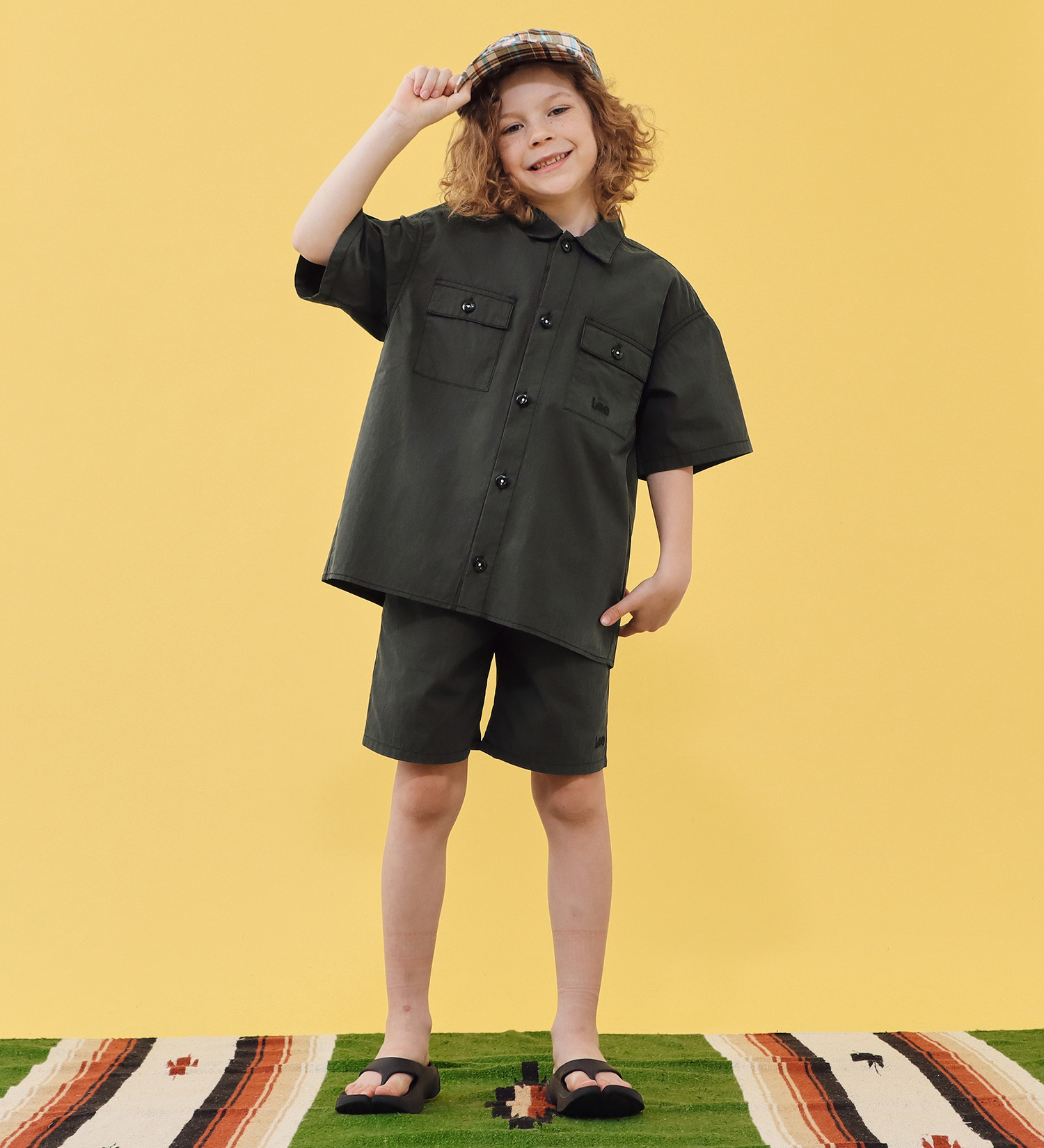 Lee(リー)の【110-160cm】キッズ アスレチックショーツ|パンツ/パンツ/キッズ|ブラック