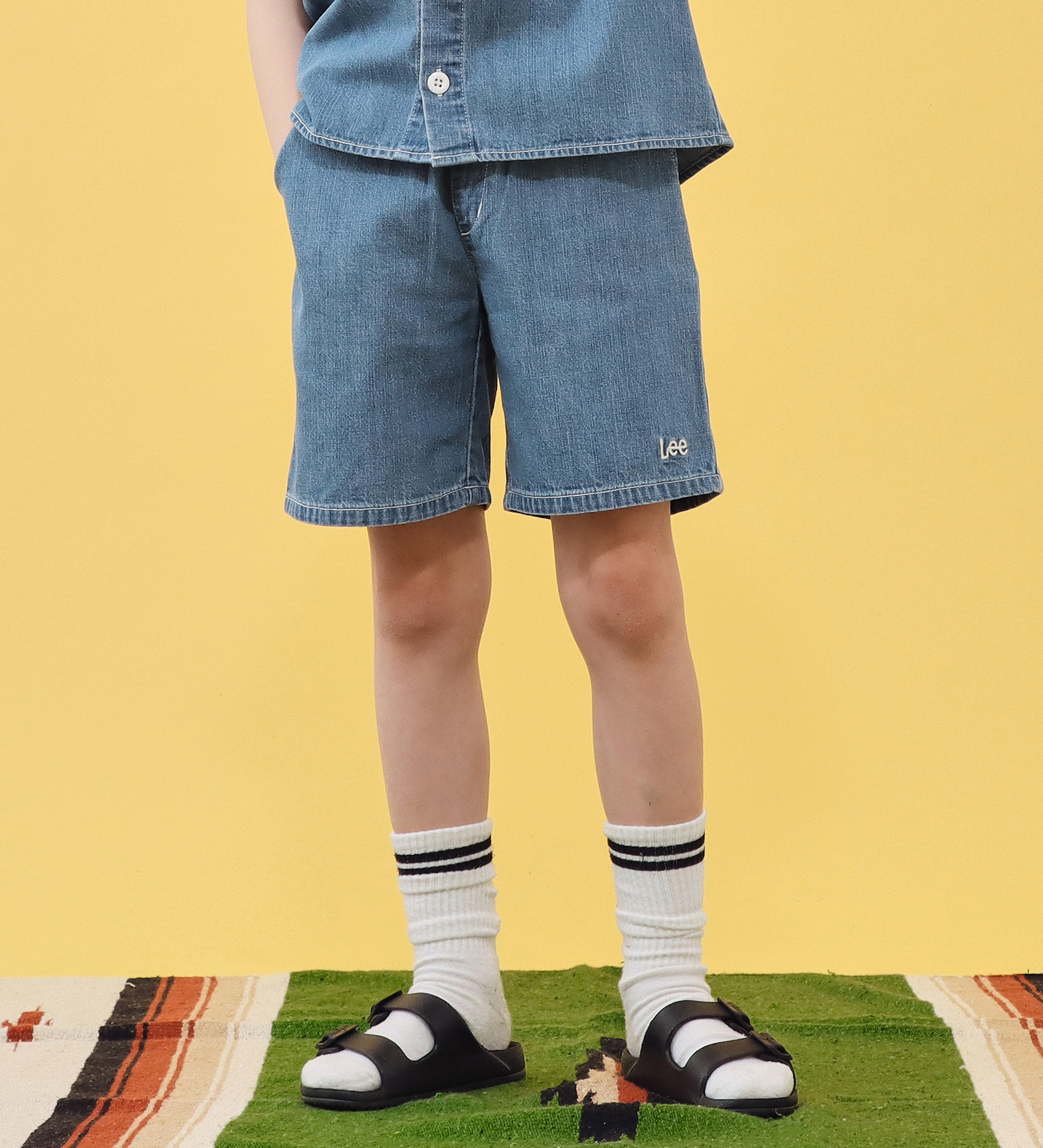 Lee(リー)の【110-160cm】キッズ アスレチックショーツ|パンツ/パンツ/キッズ|中色ブルー