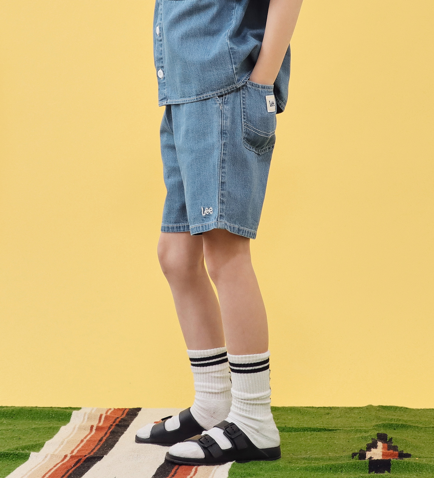 Lee(リー)の【110-160cm】キッズ アスレチックショーツ|パンツ/パンツ/キッズ|中色ブルー