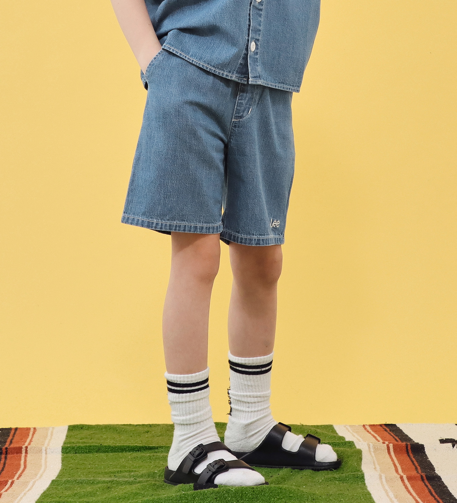 Lee(リー)の【110-160cm】キッズ アスレチックショーツ|パンツ/パンツ/キッズ|中色ブルー