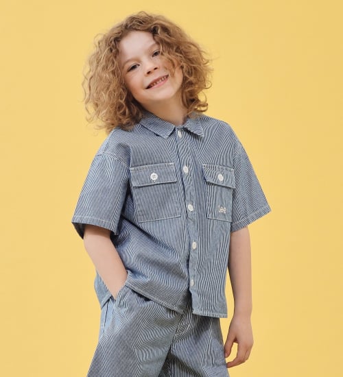 【110-160cm】キッズ フィールドシャツ