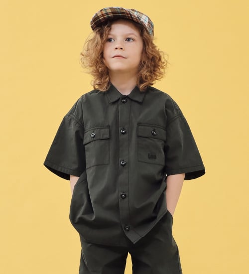 Lee(リー)の【110-160cm】キッズ フィールドシャツ|トップス/シャツ/ブラウス/キッズ|ブラック