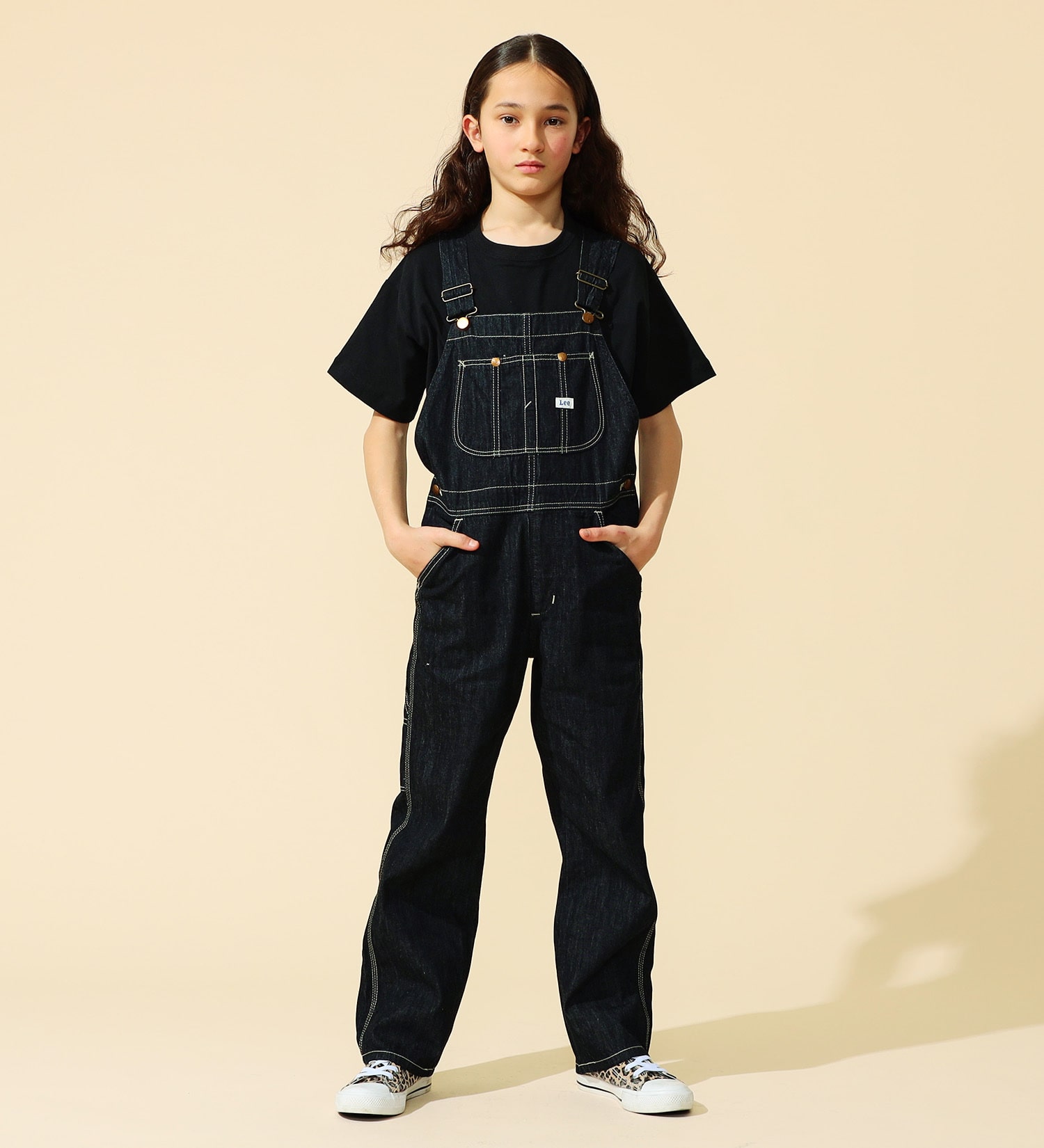 LEE DUNGAREES オーバーオール サロペット M ブラック つなぎ 通販