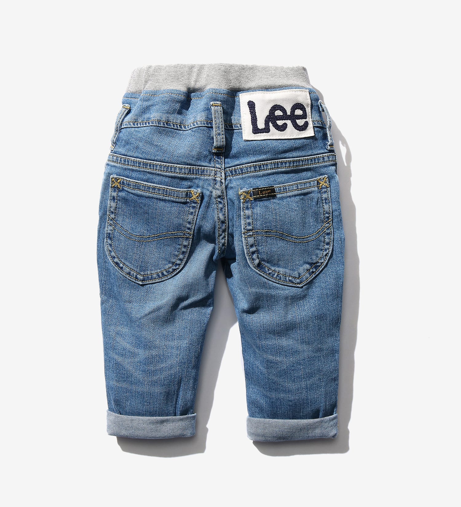 Lee(リー)の【80-100cm】ベビー ベーシック リブ ストレッチ テーパード(デニム)|パンツ/デニムパンツ/キッズ|中色ブルー