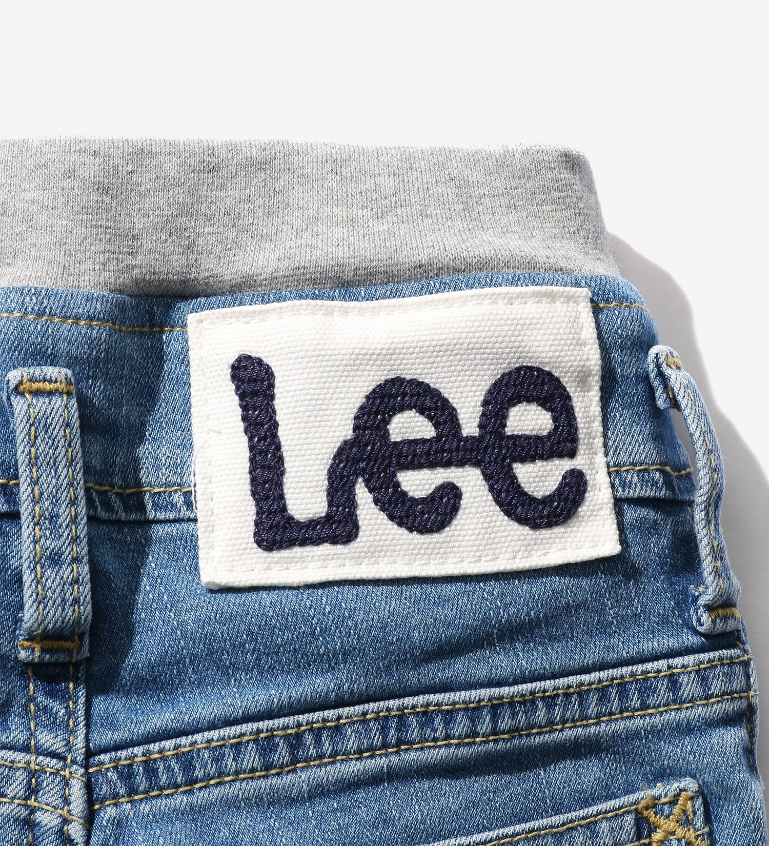 Lee(リー)の【80-100cm】ベビー ベーシック リブ ストレッチ テーパード（デニム）|パンツ/デニムパンツ/キッズ|中色ブルー