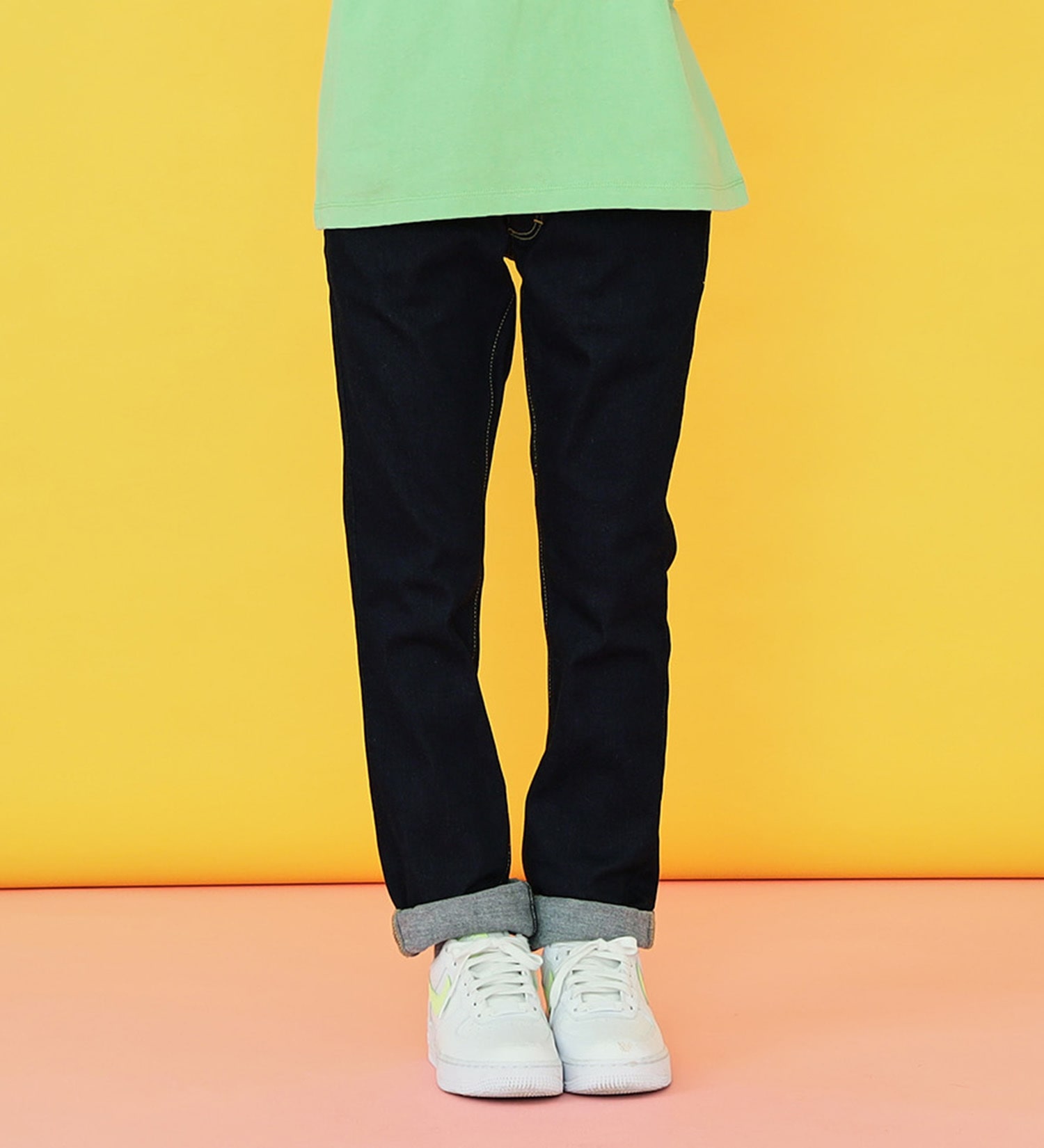 Lee(リー)の【試着対象】【130-160cm】キッズ ベーシック リブ ストレッチ テーパード(デニム)|パンツ/デニムパンツ/キッズ|インディゴブルー