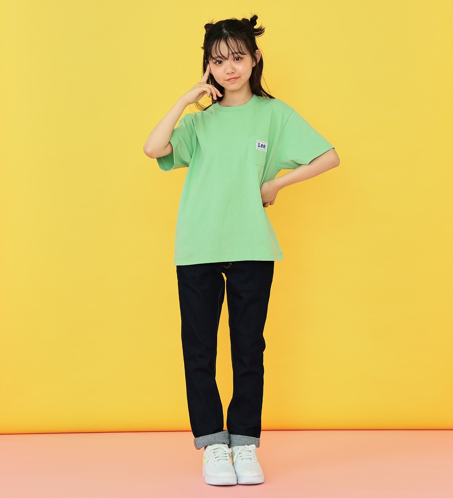 Lee(リー)の【試着対象】【130-160cm】キッズ ベーシック リブ ストレッチ テーパード(デニム)|パンツ/デニムパンツ/キッズ|インディゴブルー