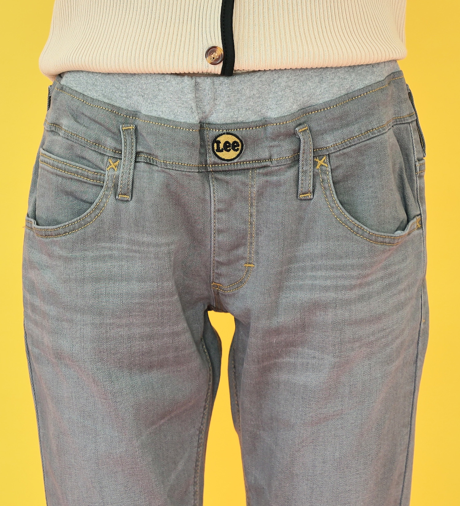 Lee(リー)の【130-160cm】キッズ ベーシック リブ ストレッチ テーパード(デニム)|パンツ/デニムパンツ/キッズ|ブラックデニム
