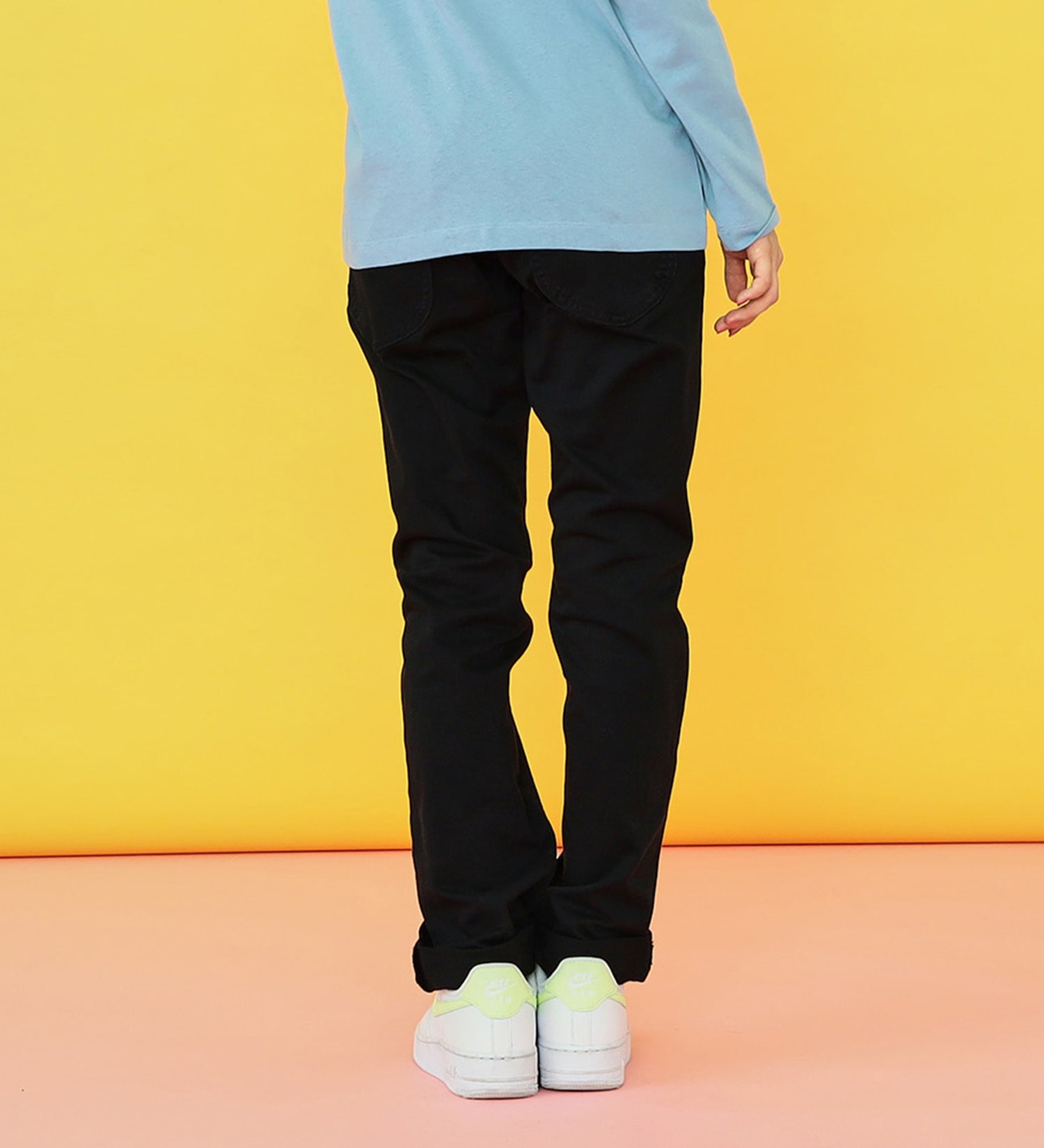 Lee(リー)の【SUMMER SALE】【130-160cm】キッズ ベーシック リブ ストレッチ テーパードパンツ|パンツ/パンツ/キッズ|ブラック
