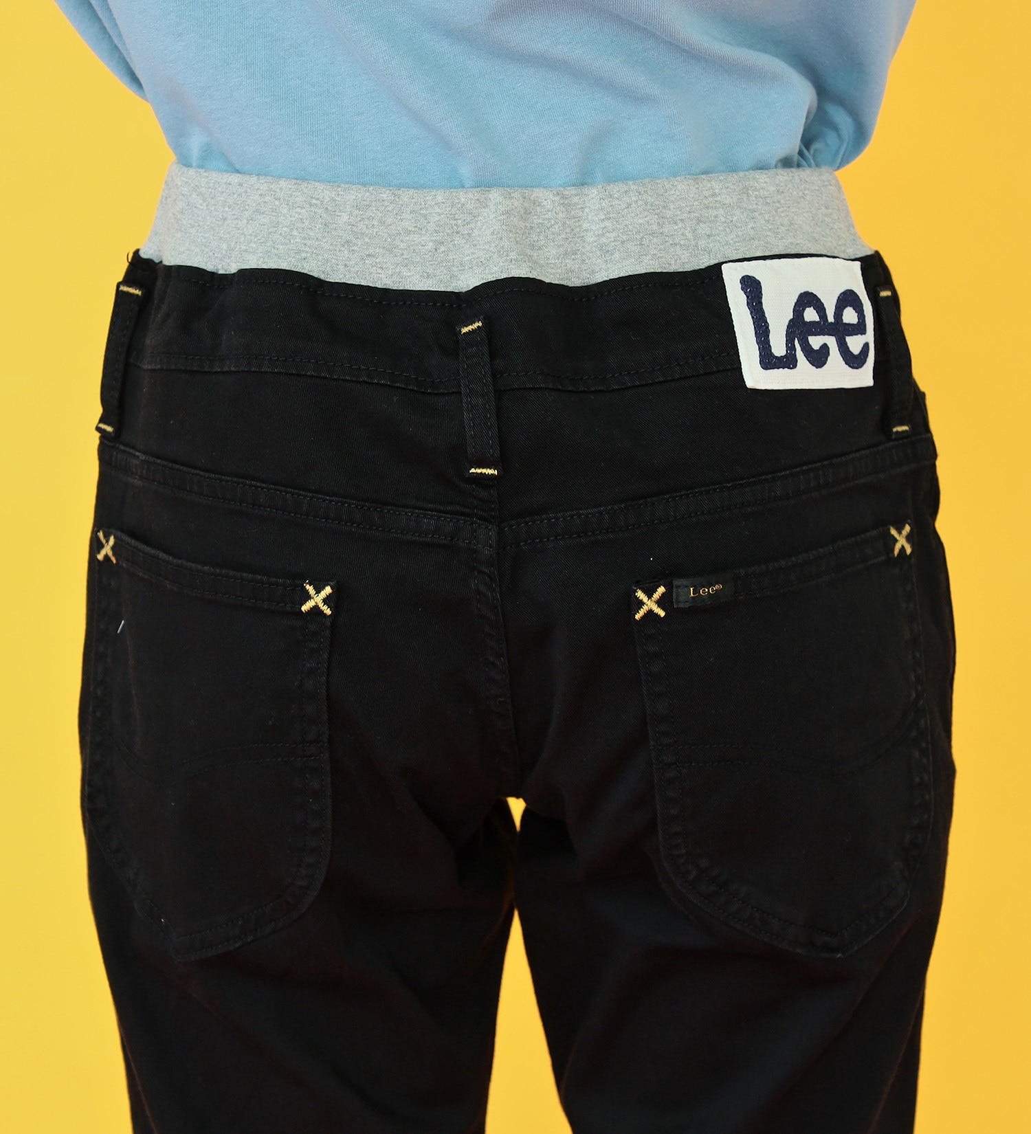 Lee(リー)の【SUMMER SALE】【130-160cm】キッズ ベーシック リブ ストレッチ テーパードパンツ|パンツ/パンツ/キッズ|ブラック