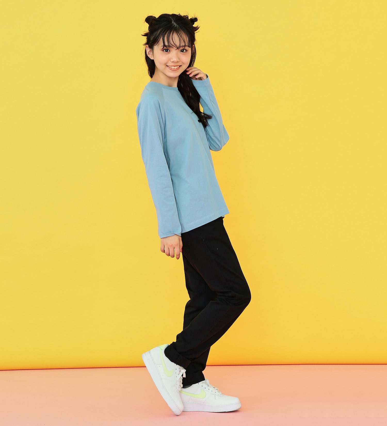 Lee(リー)の【SUMMER SALE】【130-160cm】キッズ ベーシック リブ ストレッチ テーパードパンツ|パンツ/パンツ/キッズ|ブラック