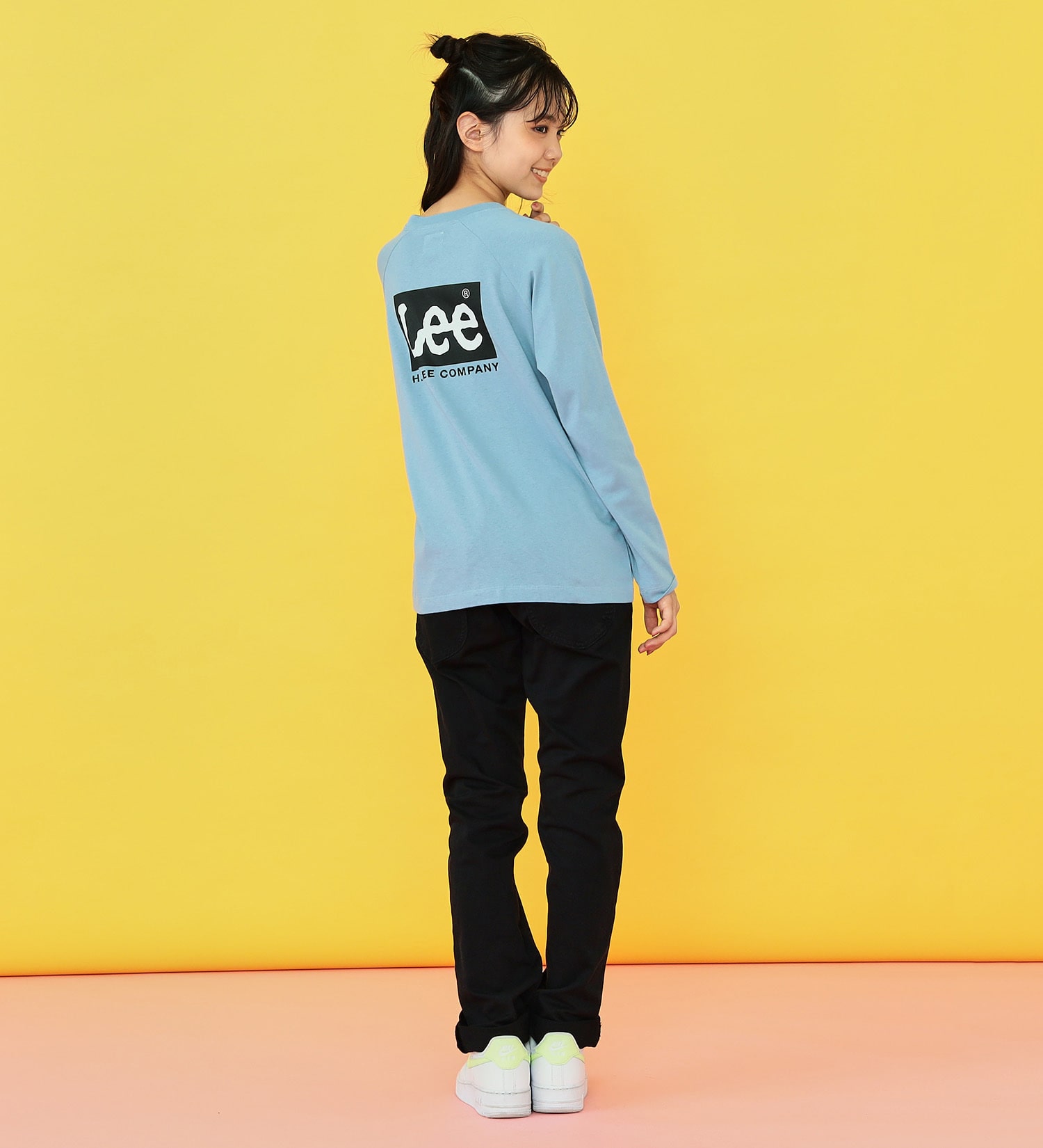 Lee(リー)の【SUMMER SALE】【130-160cm】キッズ ベーシック リブ ストレッチ テーパードパンツ|パンツ/パンツ/キッズ|ブラック