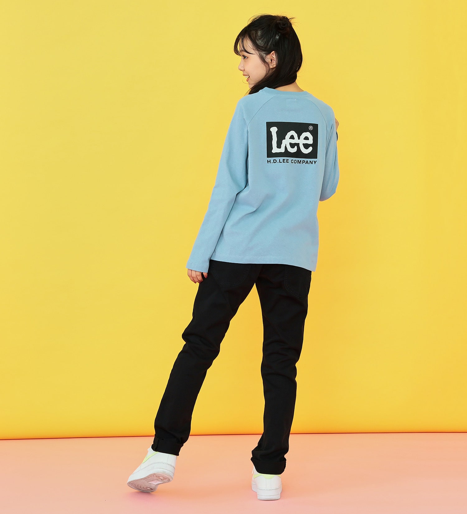 Lee(リー)の【130-160cm】キッズ ベーシック リブ ストレッチ テーパード|パンツ/パンツ/キッズ|ブラック
