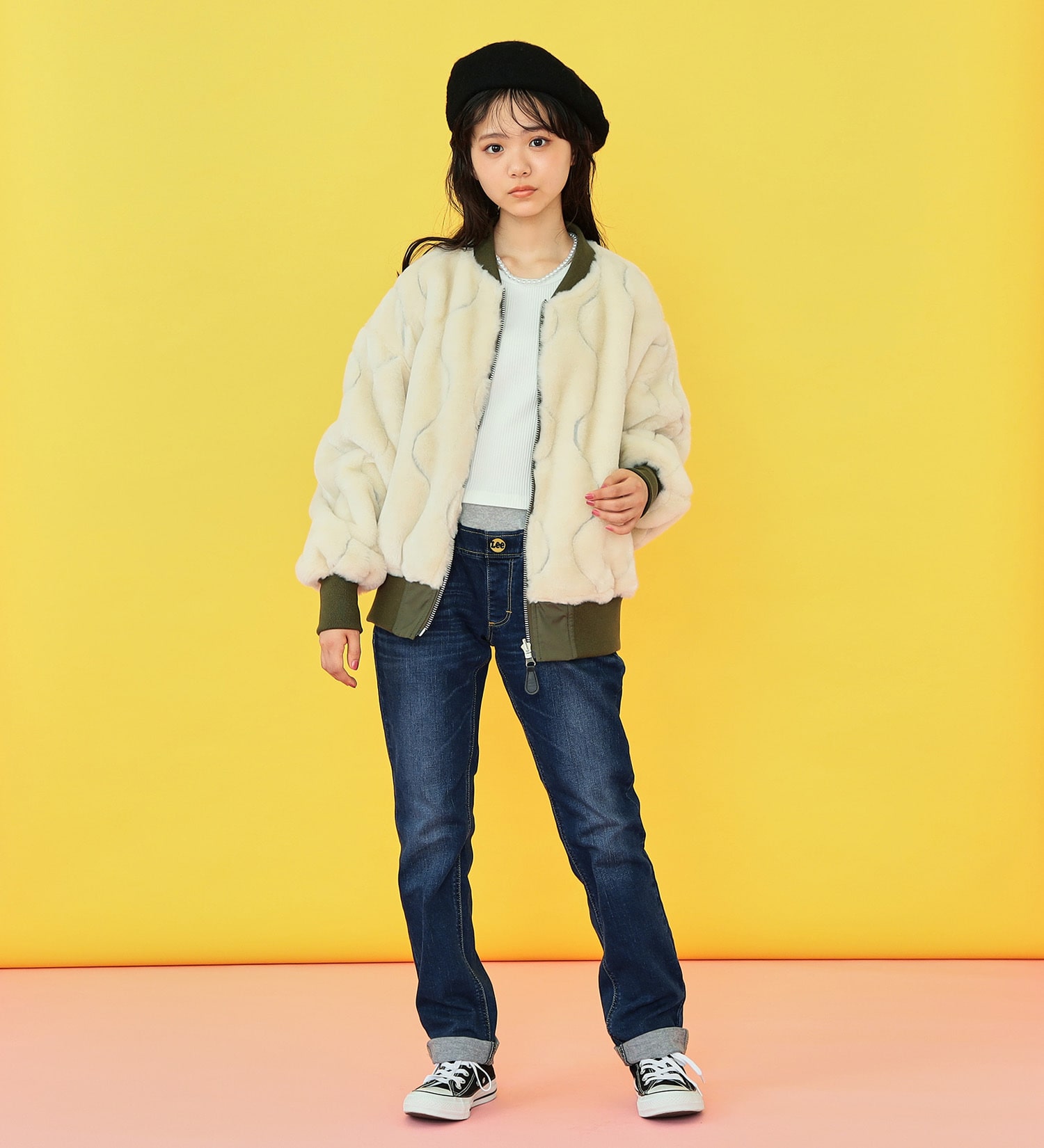 Lee(リー)の【カート割対象】【FINAL SALE】【130-160cm】キッズ ベーシック リブ ストレッチ テーパードパンツ|パンツ/デニムパンツ/キッズ|濃色ブルー