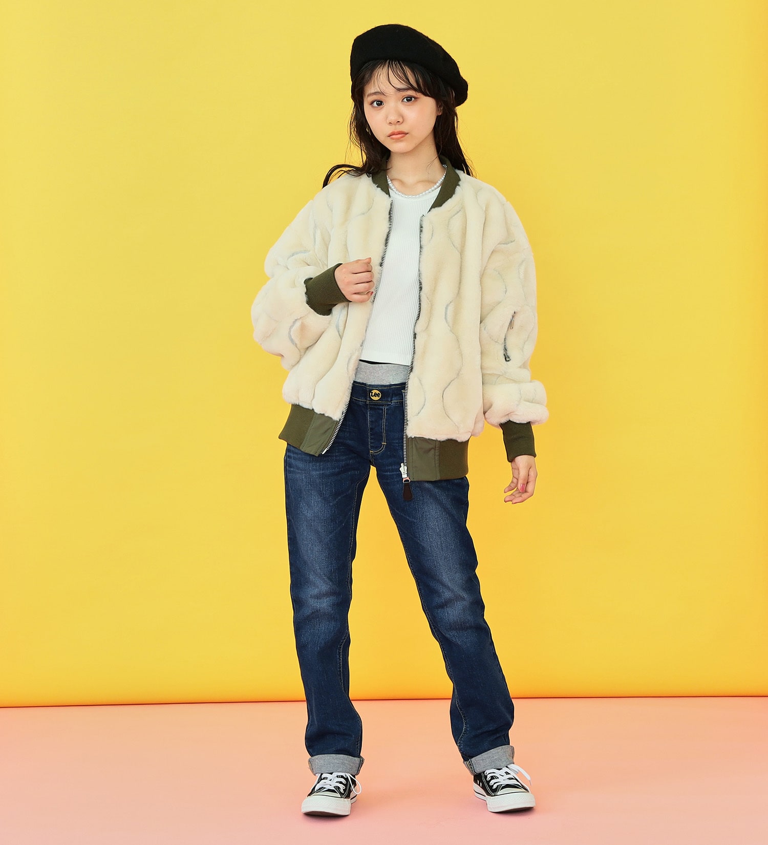 Lee(リー)の【カート割対象】【FINAL SALE】【130-160cm】キッズ ベーシック リブ ストレッチ テーパードパンツ|パンツ/デニムパンツ/キッズ|濃色ブルー