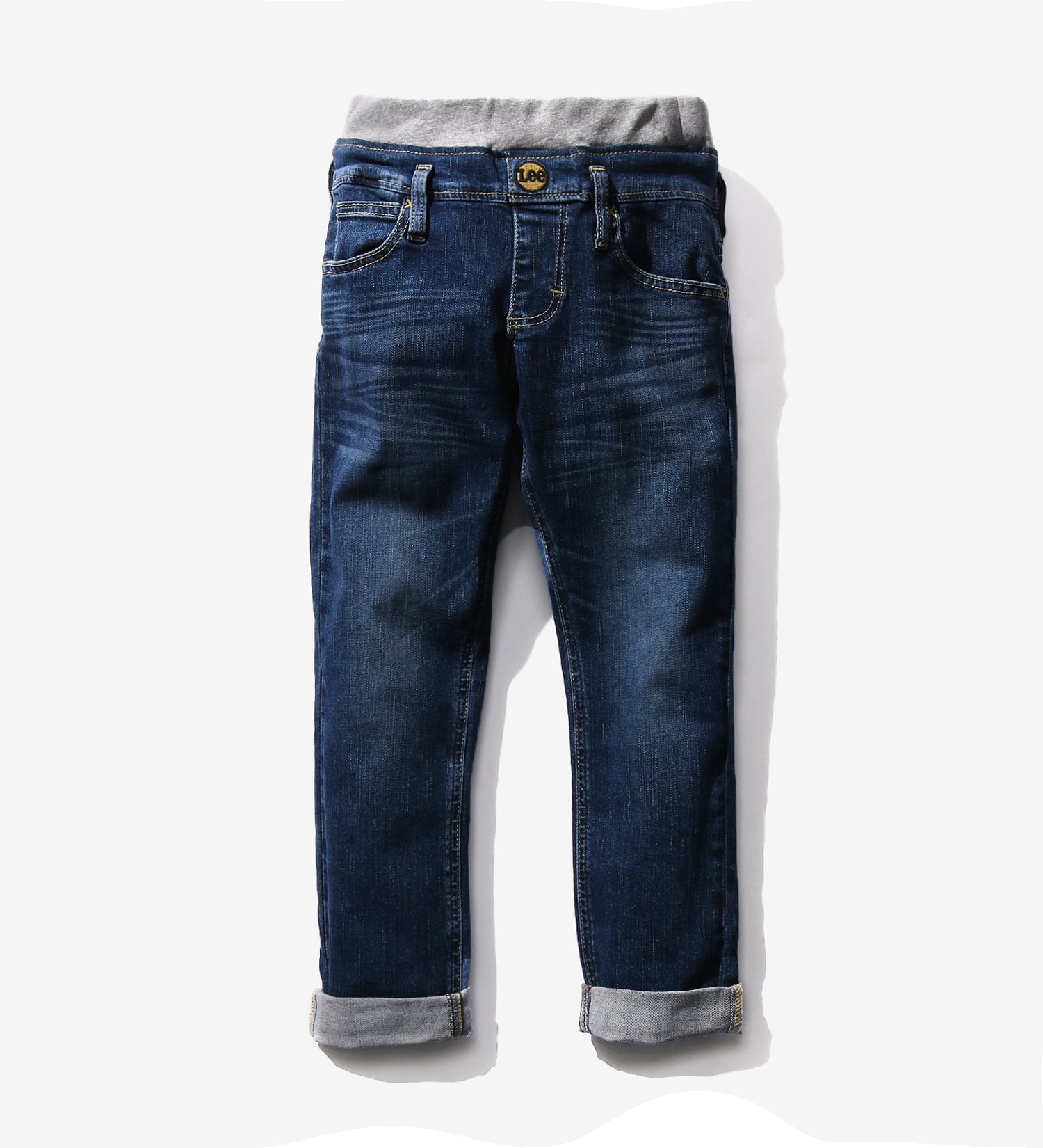 Lee(リー)の【カート割対象】【FINAL SALE】【130-160cm】キッズ ベーシック リブ ストレッチ テーパードパンツ|パンツ/デニムパンツ/キッズ|濃色ブルー