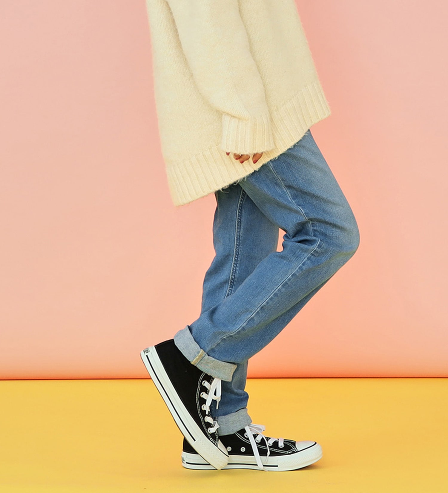 Lee(リー)の【SUMMER SALE】【130-160cm】キッズ ベーシック リブ ストレッチ テーパードパンツ|パンツ/デニムパンツ/キッズ|中色ブルー