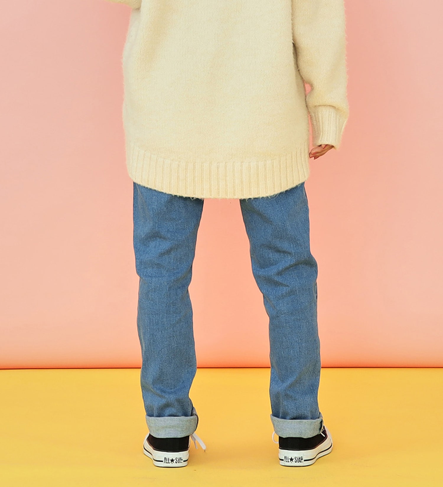 Lee(リー)の【SUMMER SALE】【130-160cm】キッズ ベーシック リブ ストレッチ テーパードパンツ|パンツ/デニムパンツ/キッズ|中色ブルー
