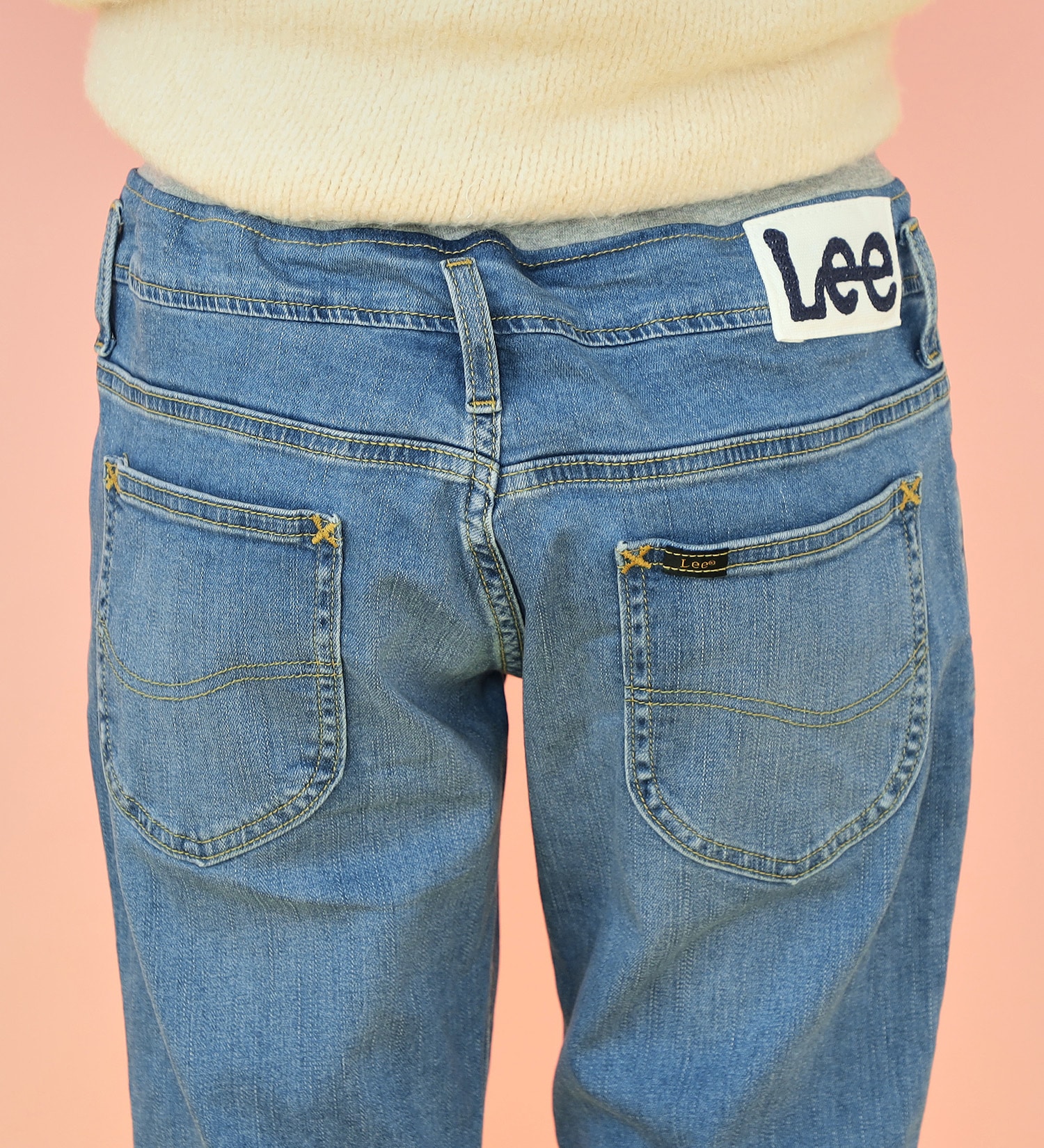 Lee(リー)の【SUMMER SALE】【130-160cm】キッズ ベーシック リブ ストレッチ テーパードパンツ|パンツ/デニムパンツ/キッズ|中色ブルー